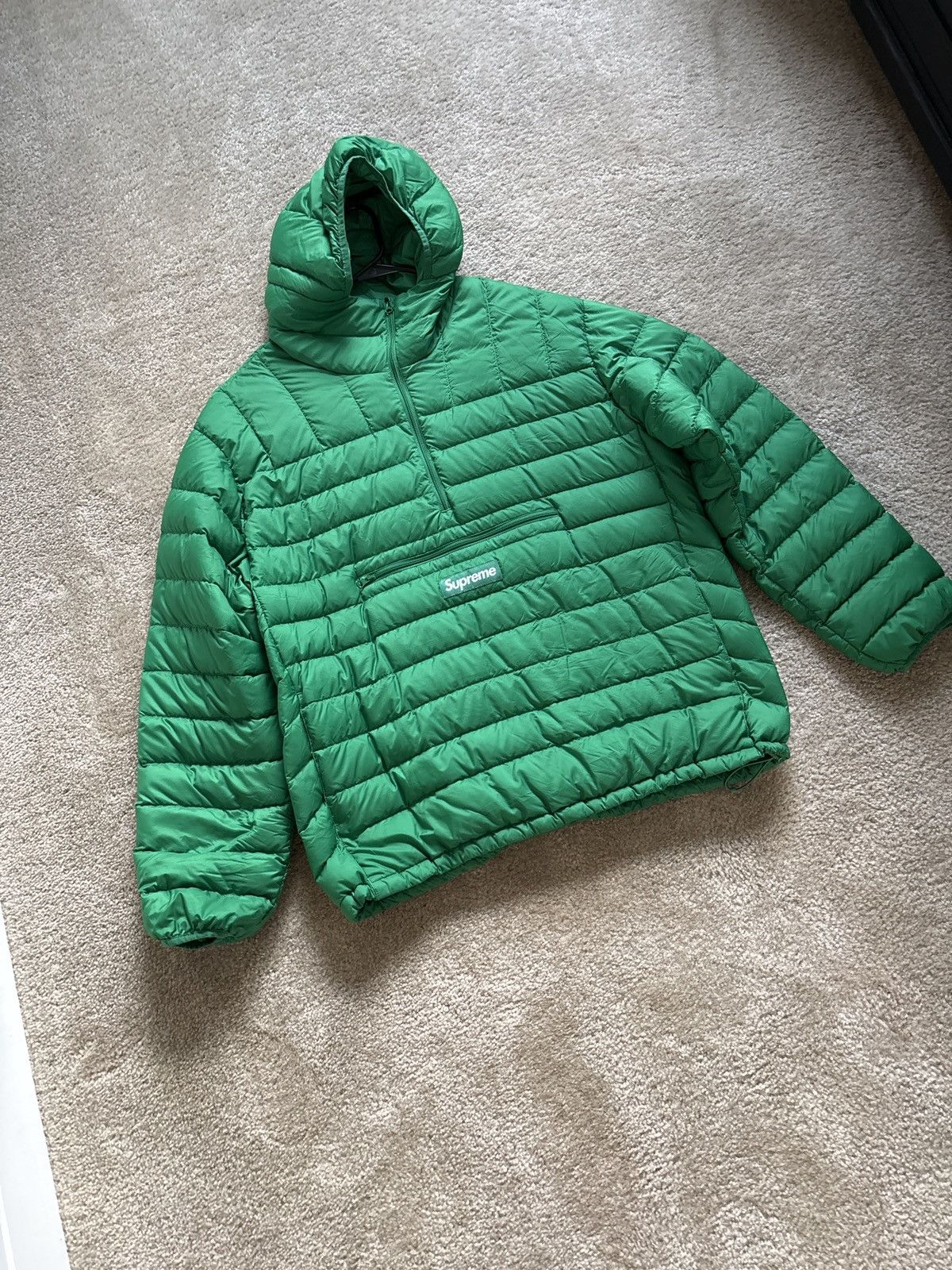 SUPREME Green+Yellow QuarterZip Pullover store Sweater