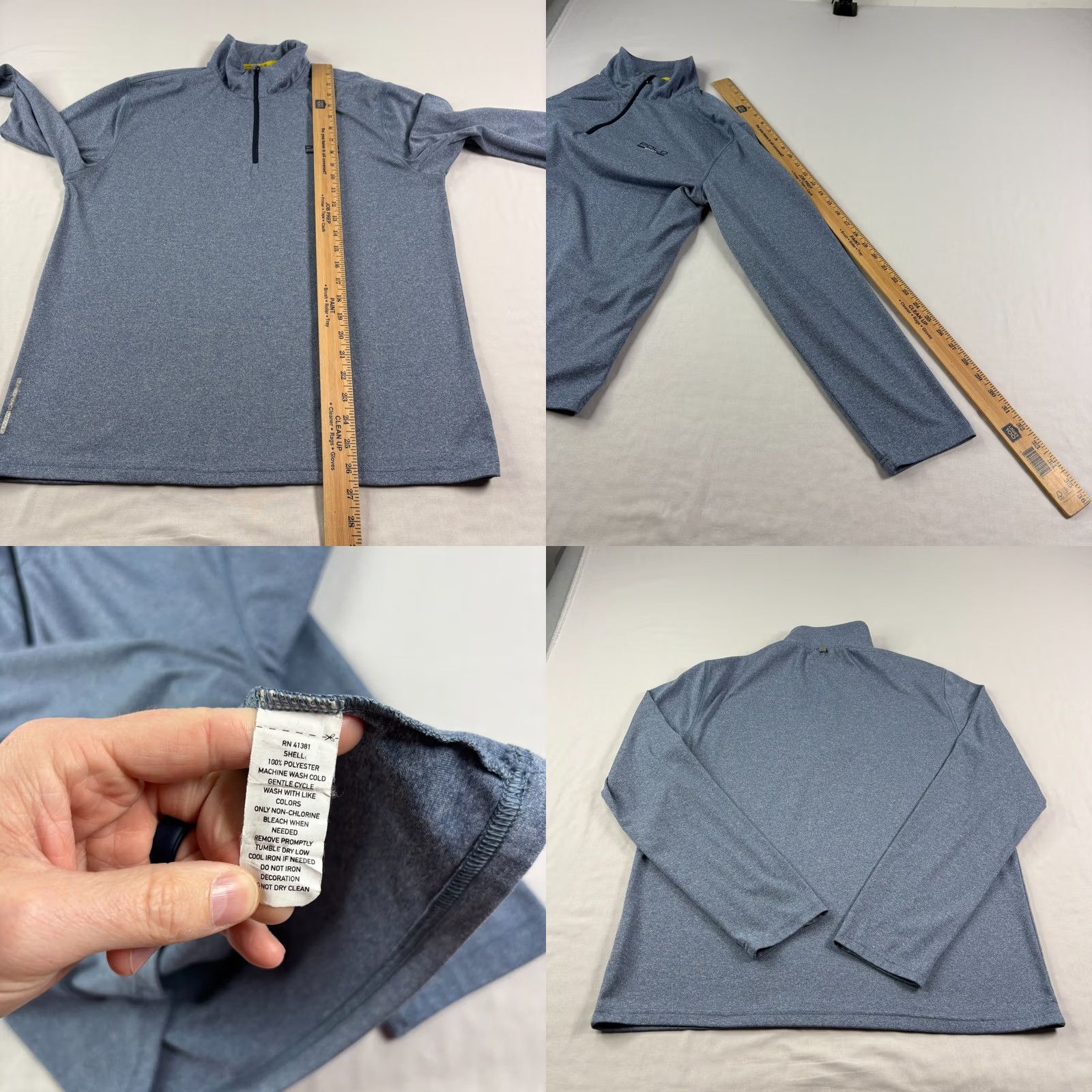 Polo Ralph Lauren Polo Ralph Lauren Sweatshirt Men Medium Blue Golf Pullover 1/4 Zip Stretch Sport Size US M / EU 48-50 / 2 - 8 Thumbnail