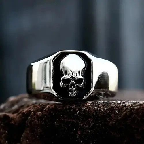 M. Julian Silver / Gold Skull Head Ring ( size 7-13 ) Size ONE SIZE - 4 Thumbnail