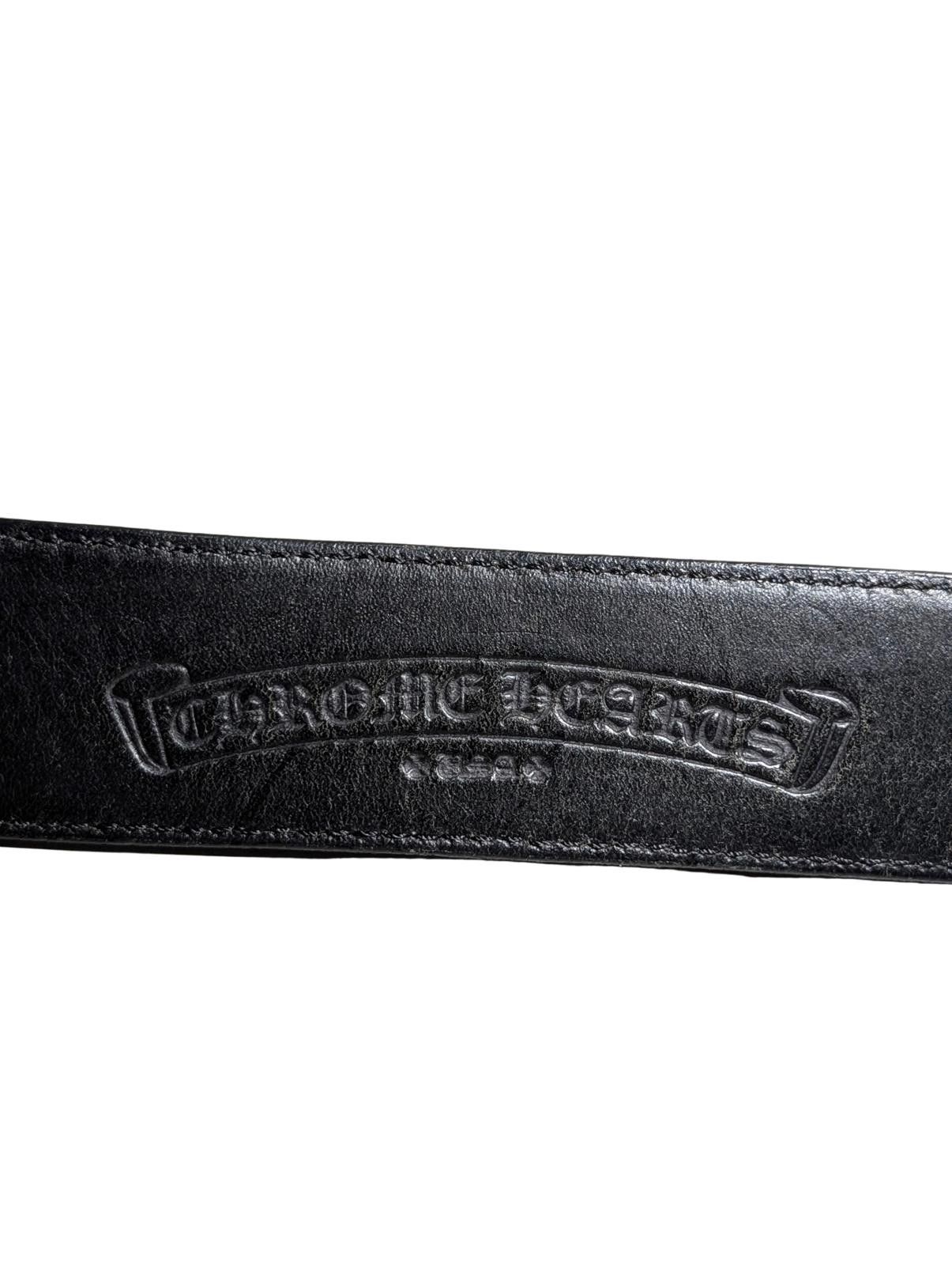 Chrome Hearts Black Leather Belt Strap Size 32 - 6 Thumbnail