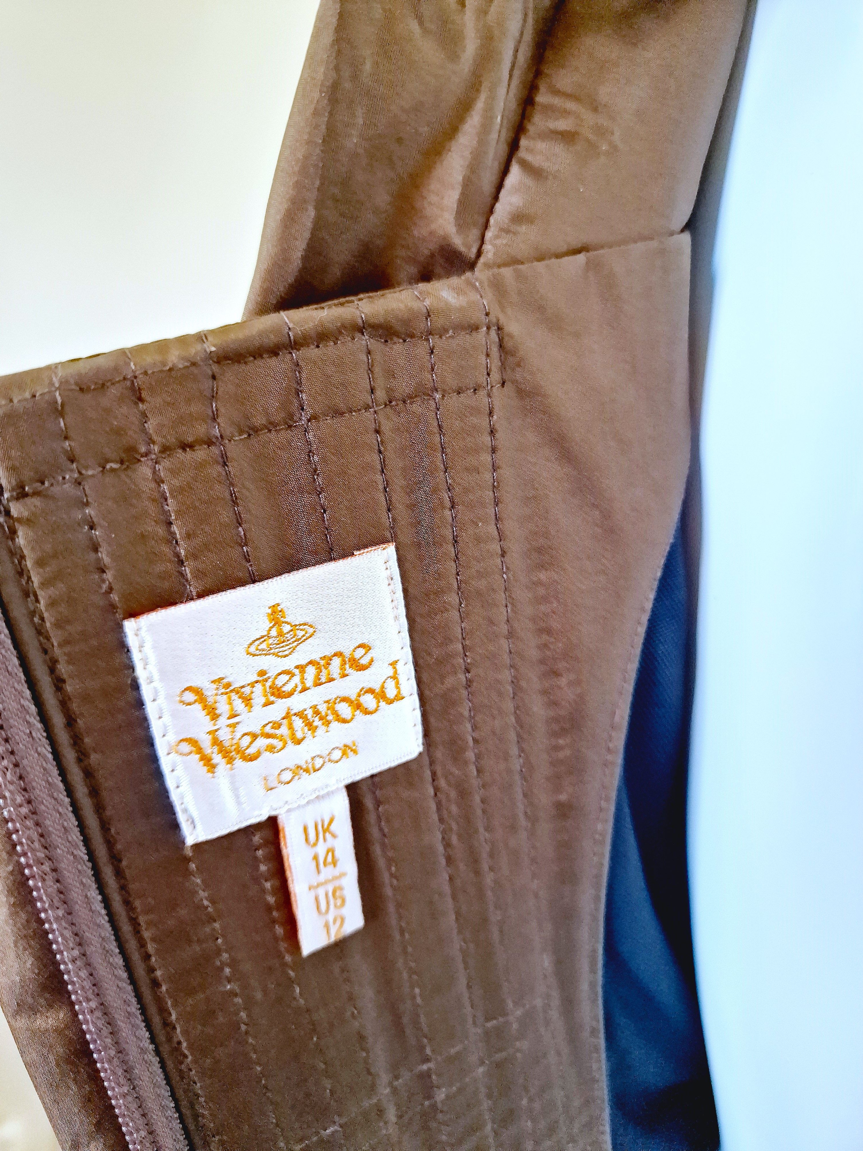 Vivienne Westwood Vivienne Westwood Bustier Corset Brown Taffeta Large Dress Size L / US 10 / IT 46 - 15 Thumbnail