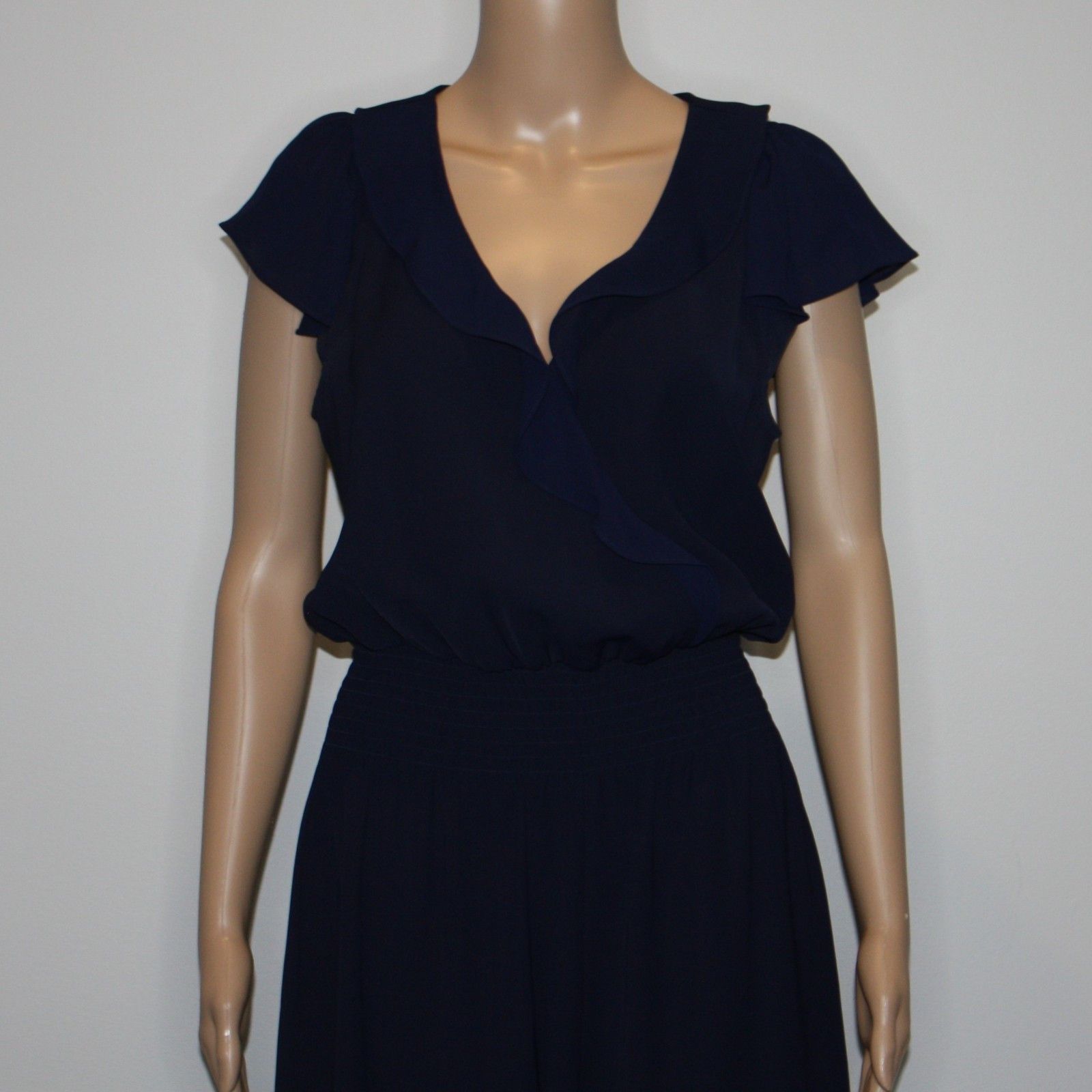 Parker Billie Cropped Jumpsuit in Navy size US 4 NWOT MSRP $288 Size 27" / US 4 / IT 40 - 7 Thumbnail