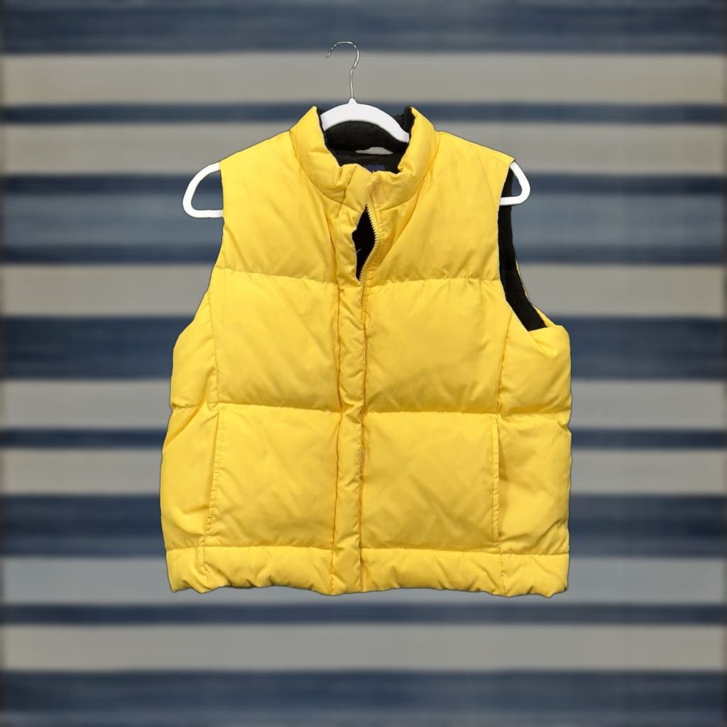 Gap GAP Down Puffer Vest Womens Medium Yellow Full Zip Fleece Lined Size M / US 6-8 / IT 42-44 - 1 Thumbnail