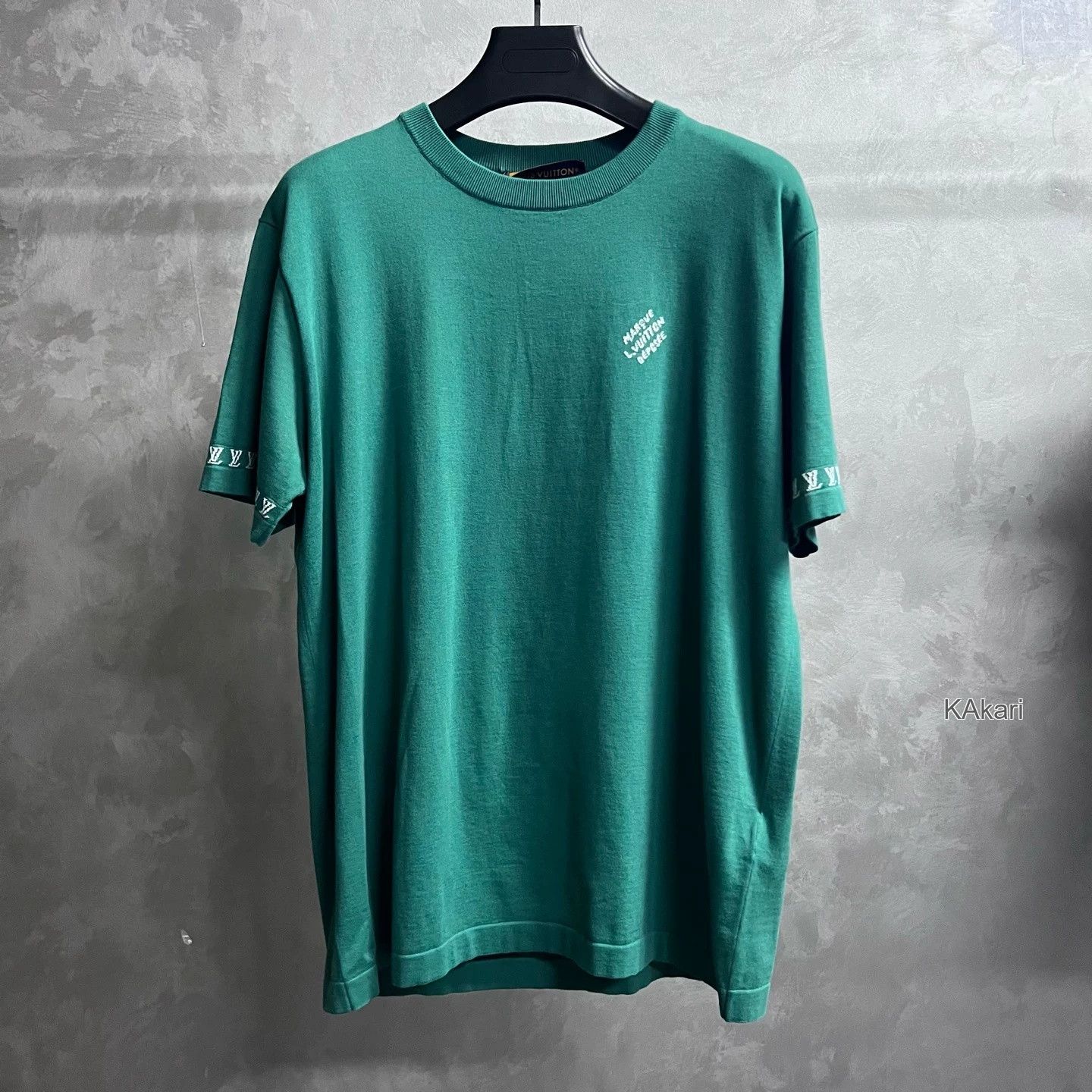Louis Vuitton Louis Vuitton Green Logo Cotton T-shirt Size US L / EU 52-54 / 3 - 1 Thumbnail