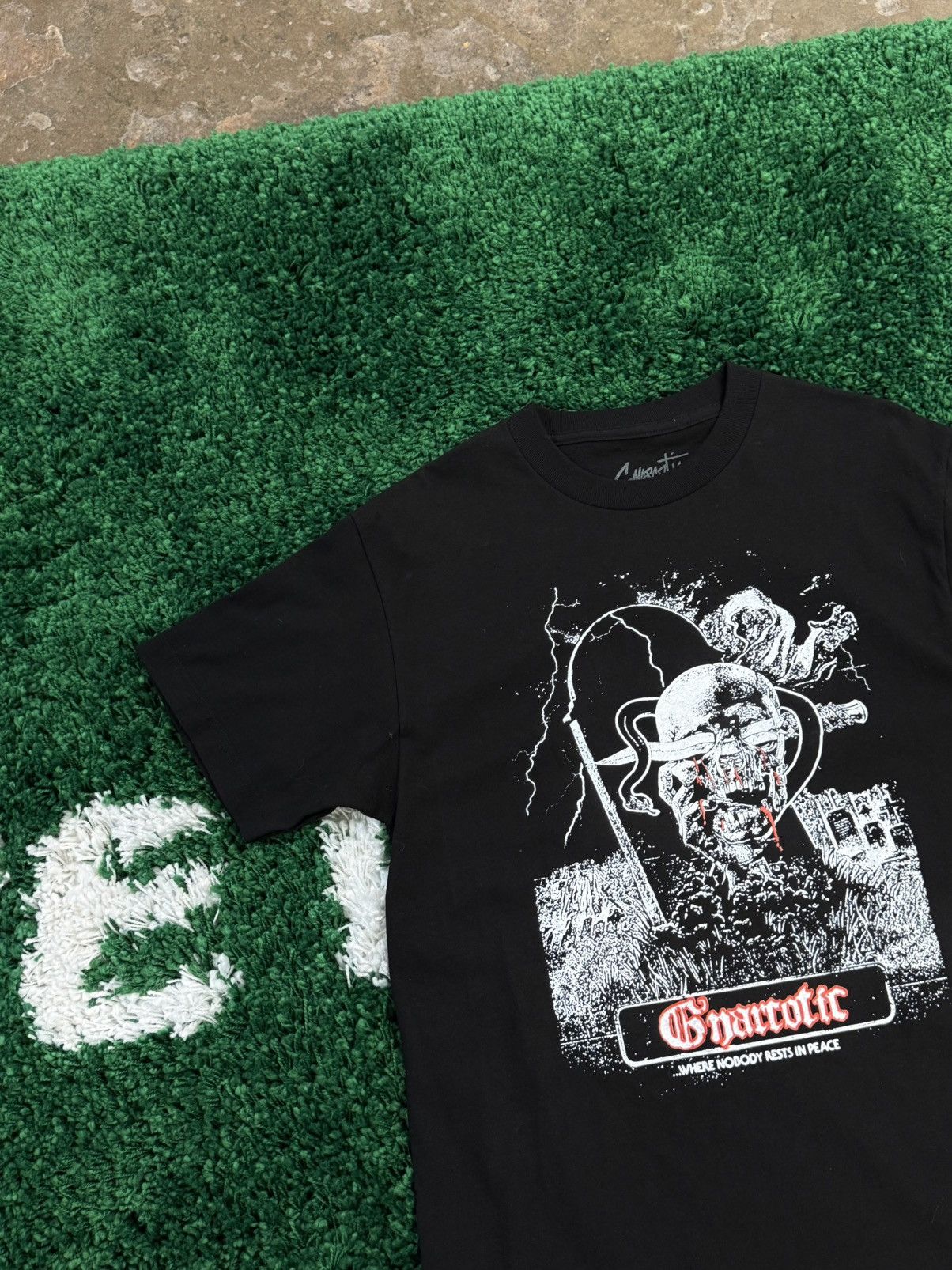 Gnarcotic Gnarcotic Black "Nobody Rests" Skull Snake Lightning Tee Size US M / EU 48-50 / 2 - 2 Thumbnail