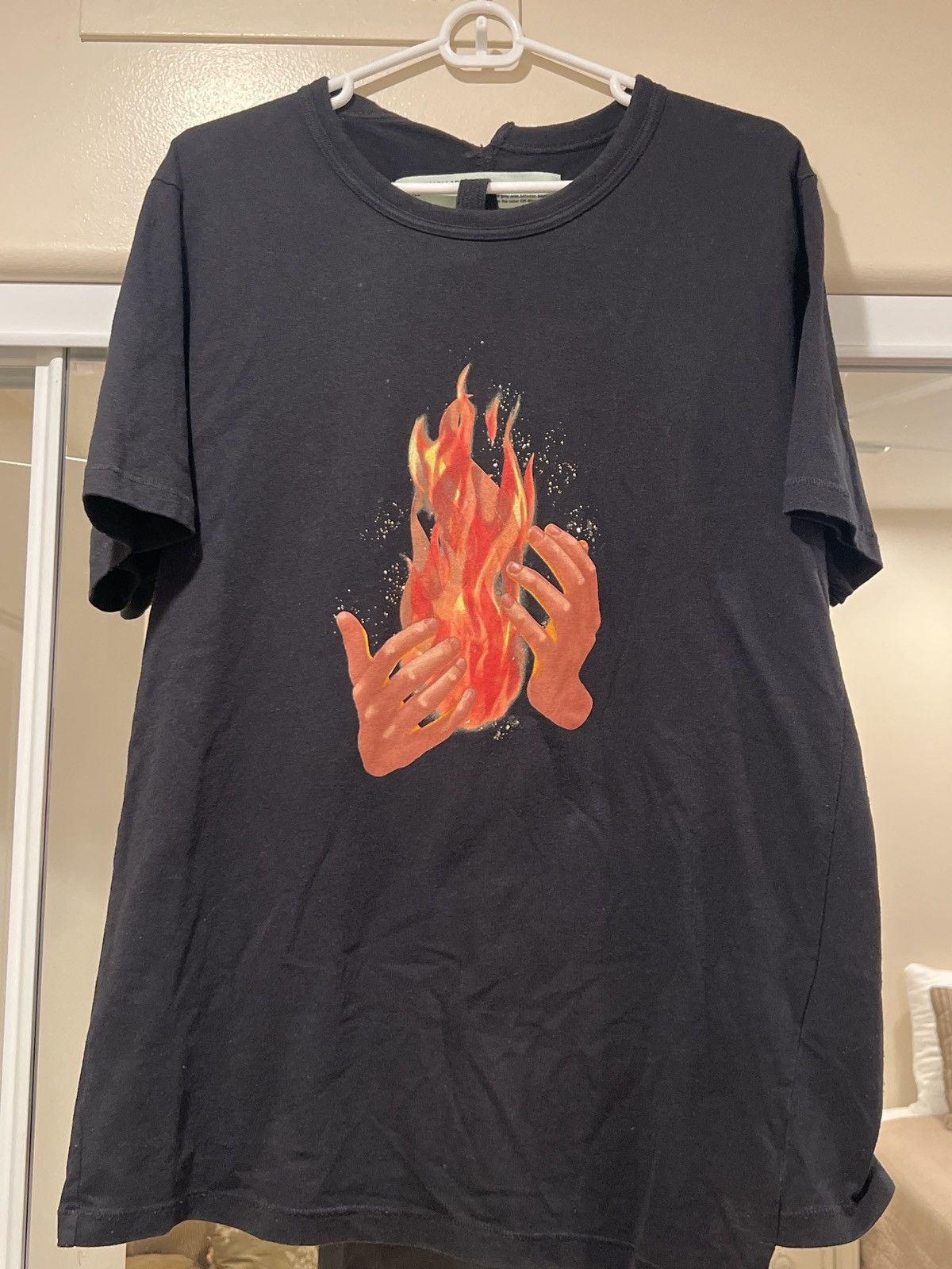 Off-White Off White Fire Tee Size US M / EU 48-50 / 2 - 2 Thumbnail