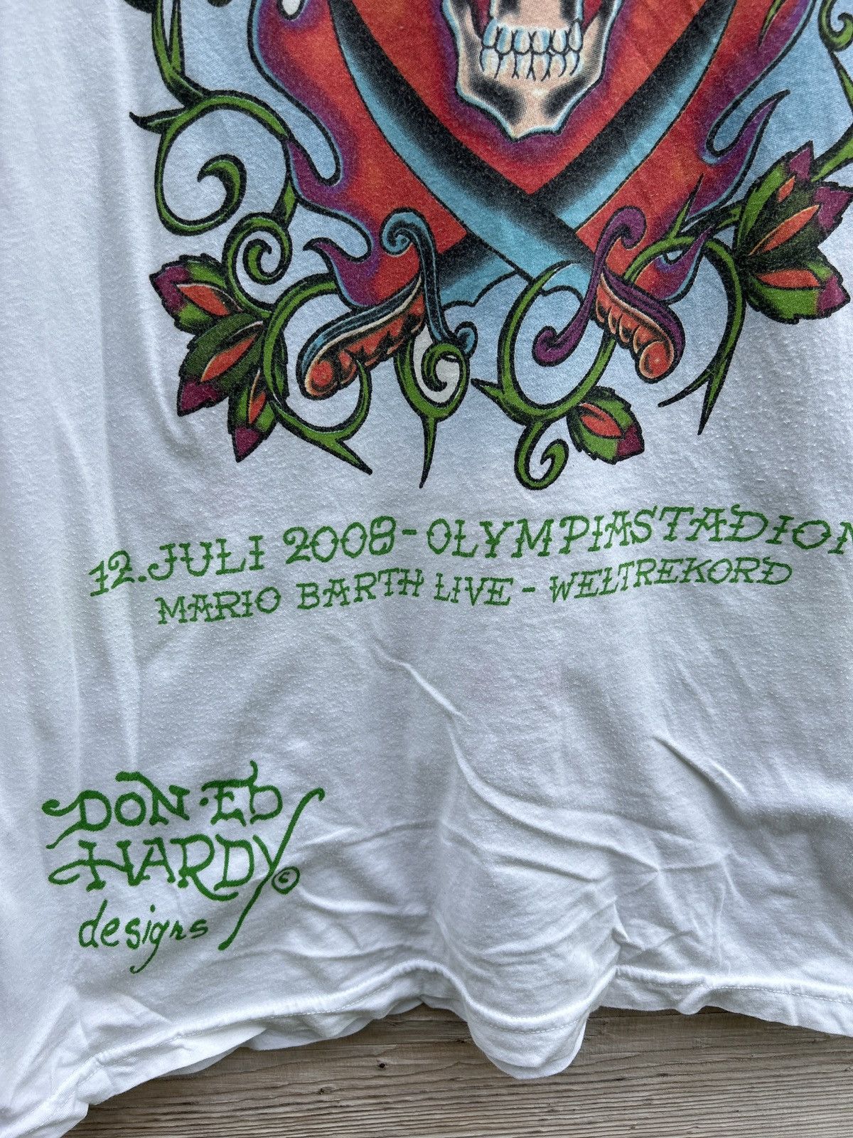 Christian Audigier Vintage Ed Hardy x Mario Barth 2008 Olympiastadion T-Shirt Size US L / EU 52-54 / 3 - 8 Thumbnail