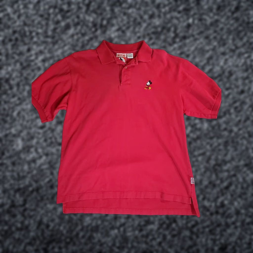 Disney VINTAGE Disney Walt Disney Signature Polo Shirt Short Sleeve Embroidered Mickey Mens Medium Red Polo Shirt Embroidered Golf Collection Size US M / EU 48-50 / 2 - 1 Thumbnail