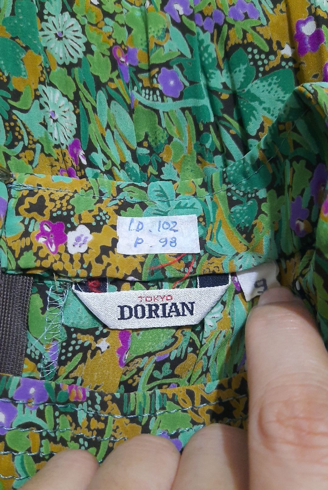 Vintage Dorian Japan Vintage Style Micro Pleated Floral Midi Dress Size L / US 10 / IT 46 - 4 Thumbnail