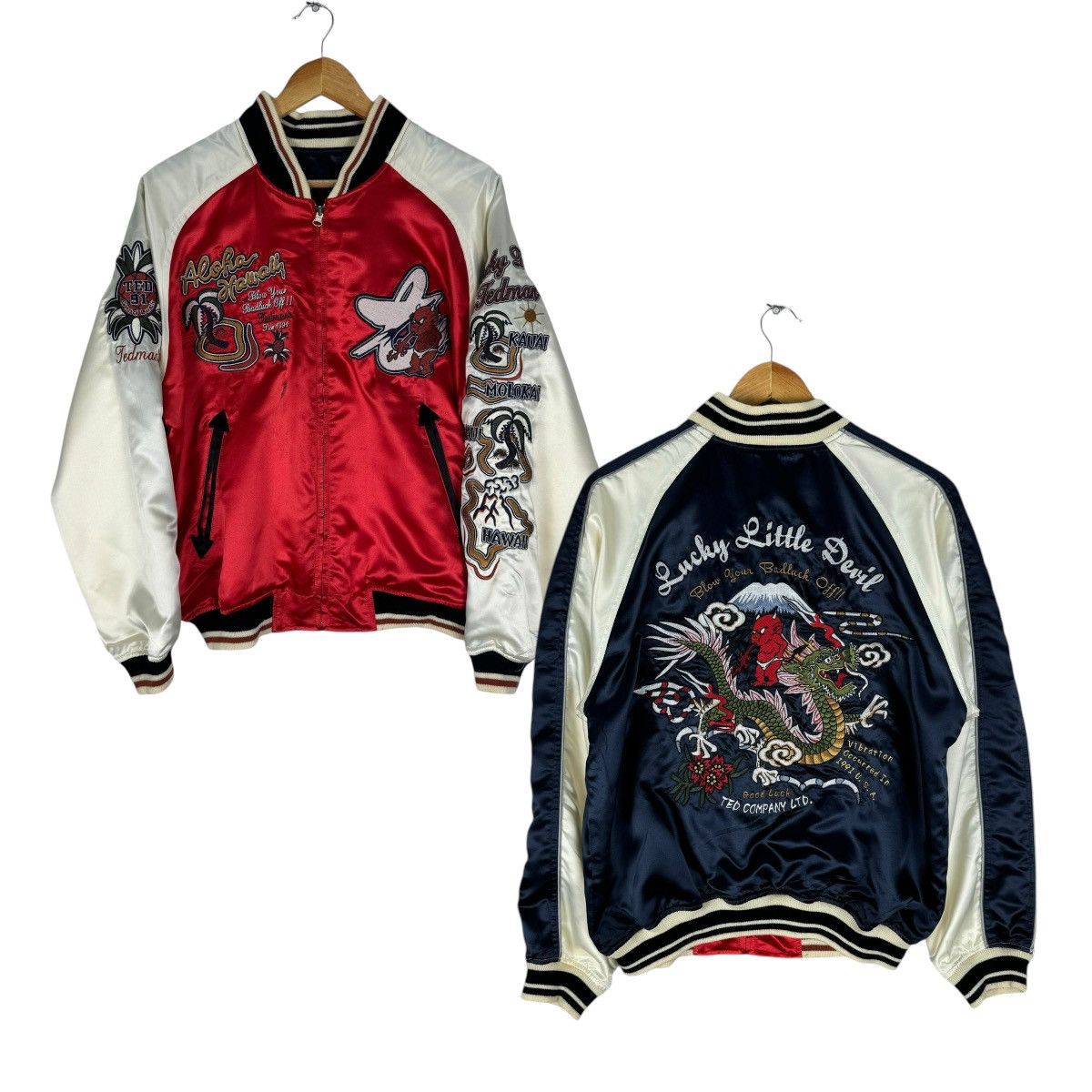 Tedman × Vintage ❄️TED COMPANY ALOHA HAWAII REVERSIBLE SUKAJAN JACKET Size US M / EU 48-50 / 2 - 1 Thumbnail