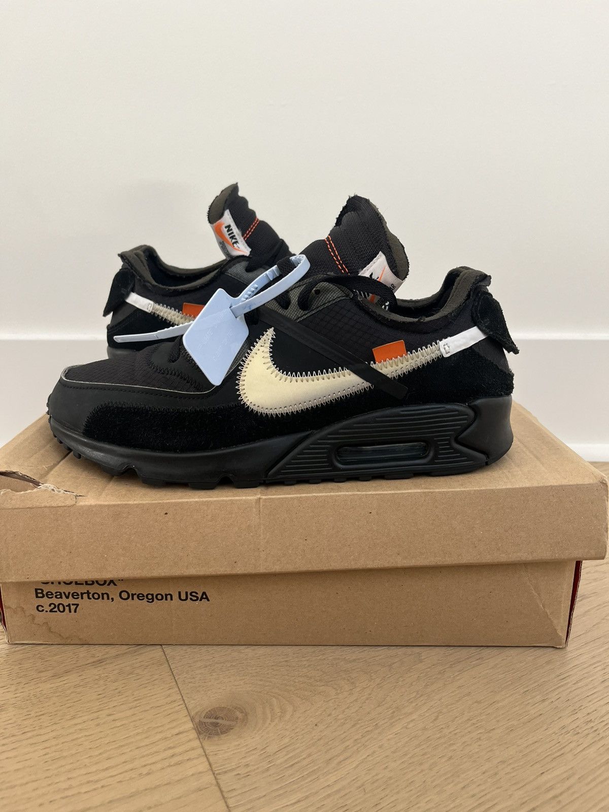 Off-White Nike OW Air Max 90 Black Size US 9 / EU 42 - 1 Thumbnail