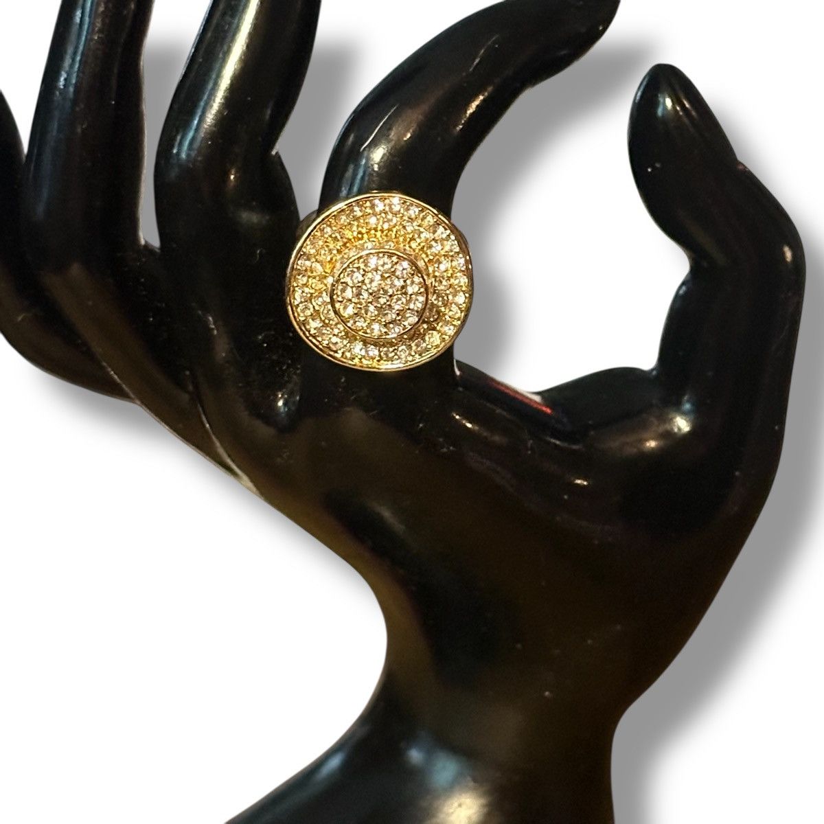 Other Sparkly gold tone pave hat ring Size ONE SIZE - 2 Thumbnail