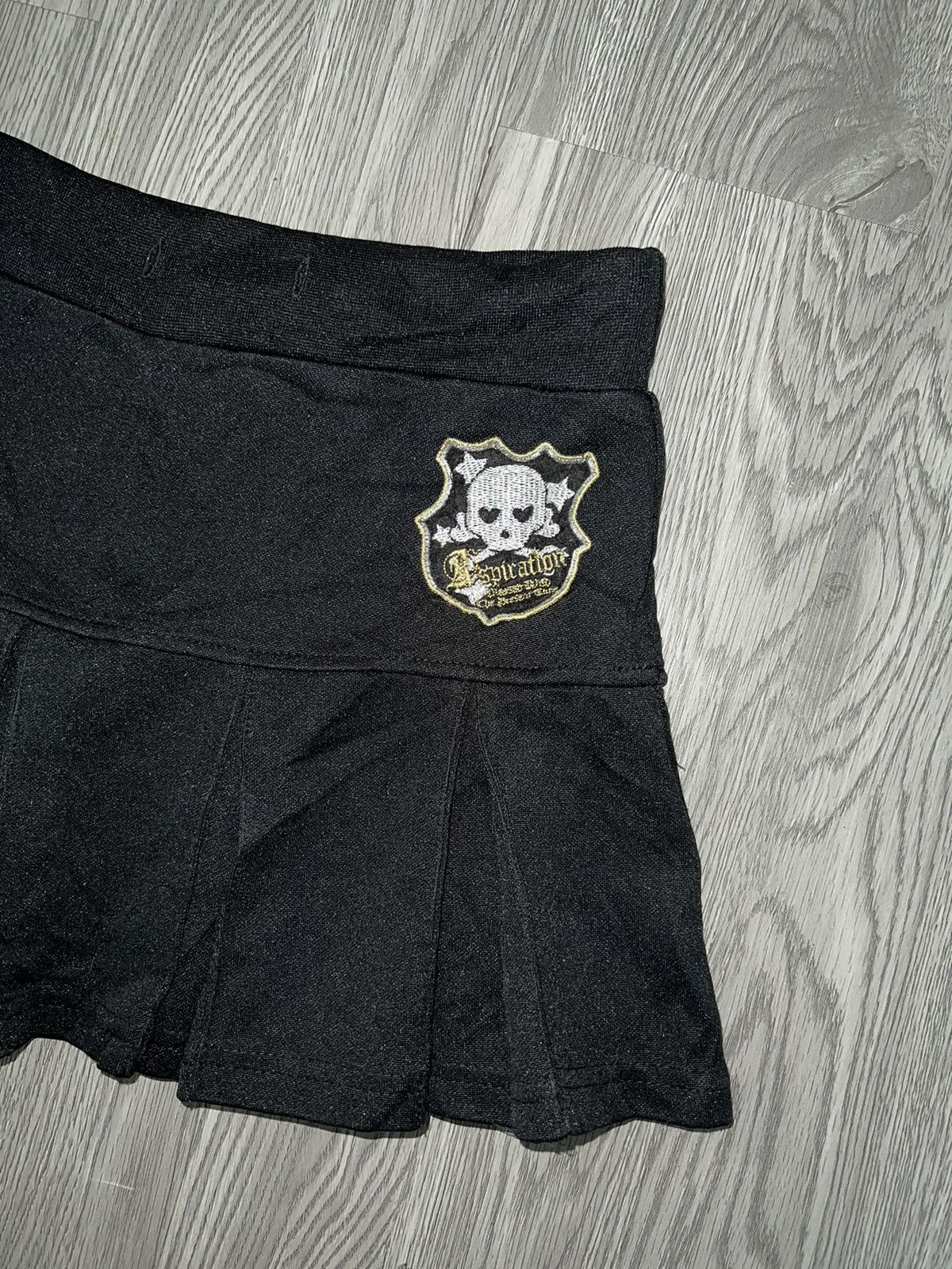 Japanese Brand Skull pleated mini skirt 🖤🧛🏻‍♀️ Size 24" / US 00 / IT 34 - 6 Thumbnail