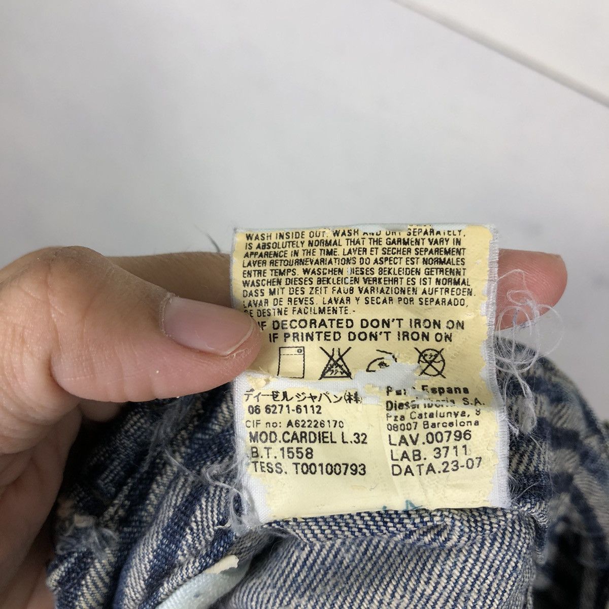Japanese Brand 🔥RAREVINTAGE DIESEL JEANS DITRESSED DENIM PUNK DESIGN Size US 32 / EU 48 - 17 Thumbnail