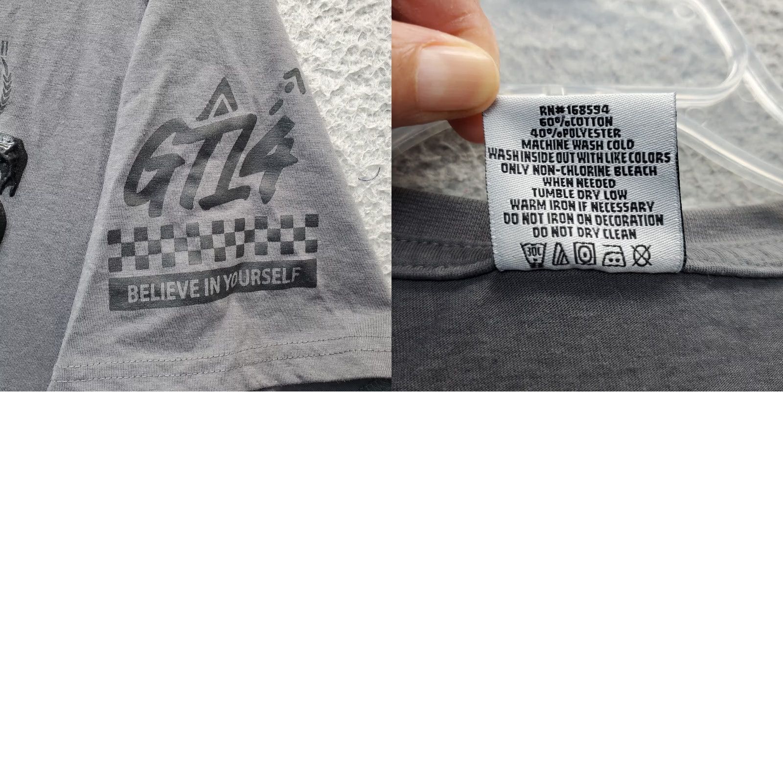 Vintage GTLY Pullover T-Shirt: Mens Size XL, Gray Graphic Print, Short Sleeve, Crew Neck, Cotton, Breathable, Logo, Outdoor, XX23 Size US XL / EU 56 / 4 - 8 Thumbnail