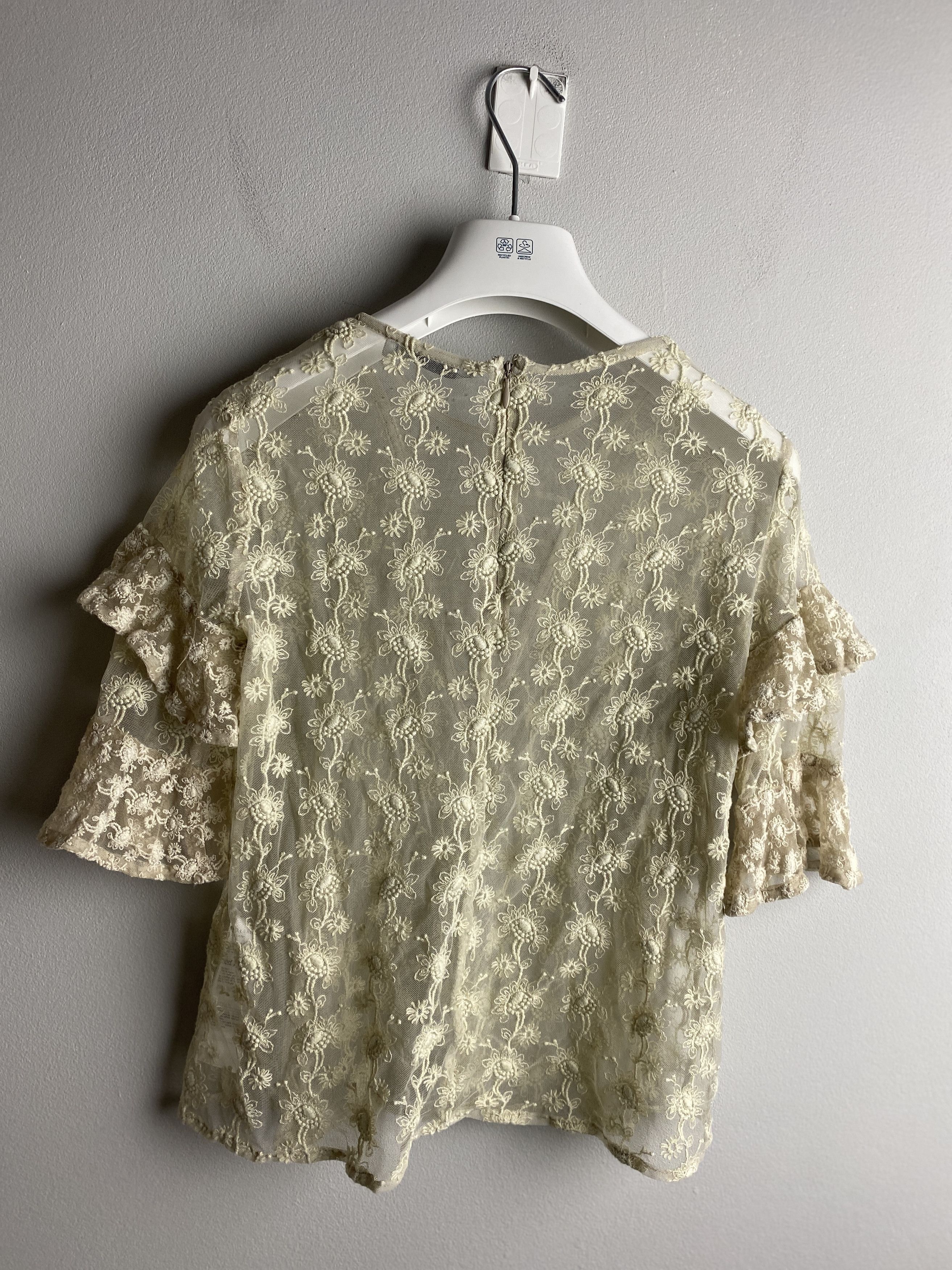 Allsaints Allsaints Henrietta lace top nylon blouse t-shirt Size XS / US 0-2 / IT 36-38 - 5 Thumbnail