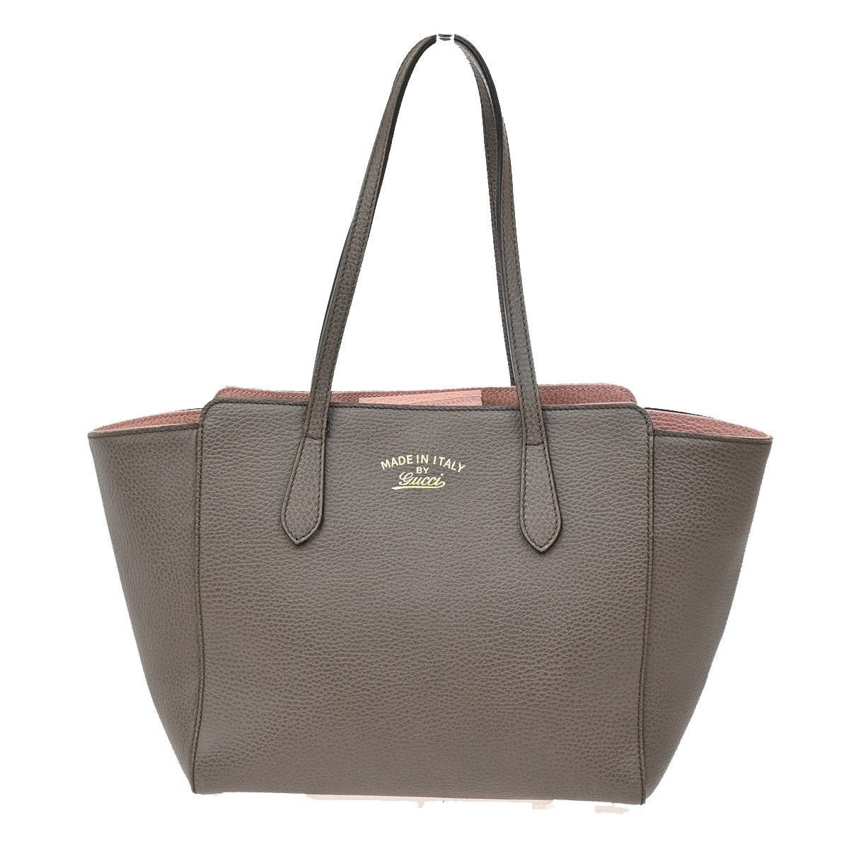 Gucci Gucci Leather Swing Tote Brown Size ONE SIZE - 1 Thumbnail