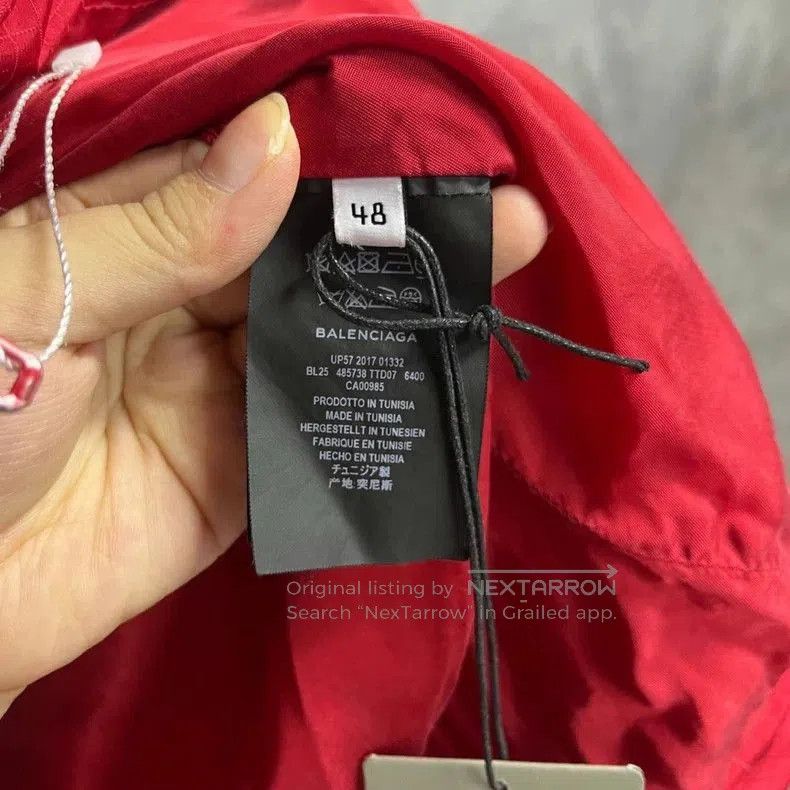 Balenciaga Balenciaga Red Logo Down Jacket. Size US M / EU 48-50 / 2 - 3 Thumbnail