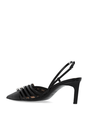 Gucci o1s1wg110425 Women's Slingback Pumps in Black Size US 10 / IT 40 - 5 Thumbnail