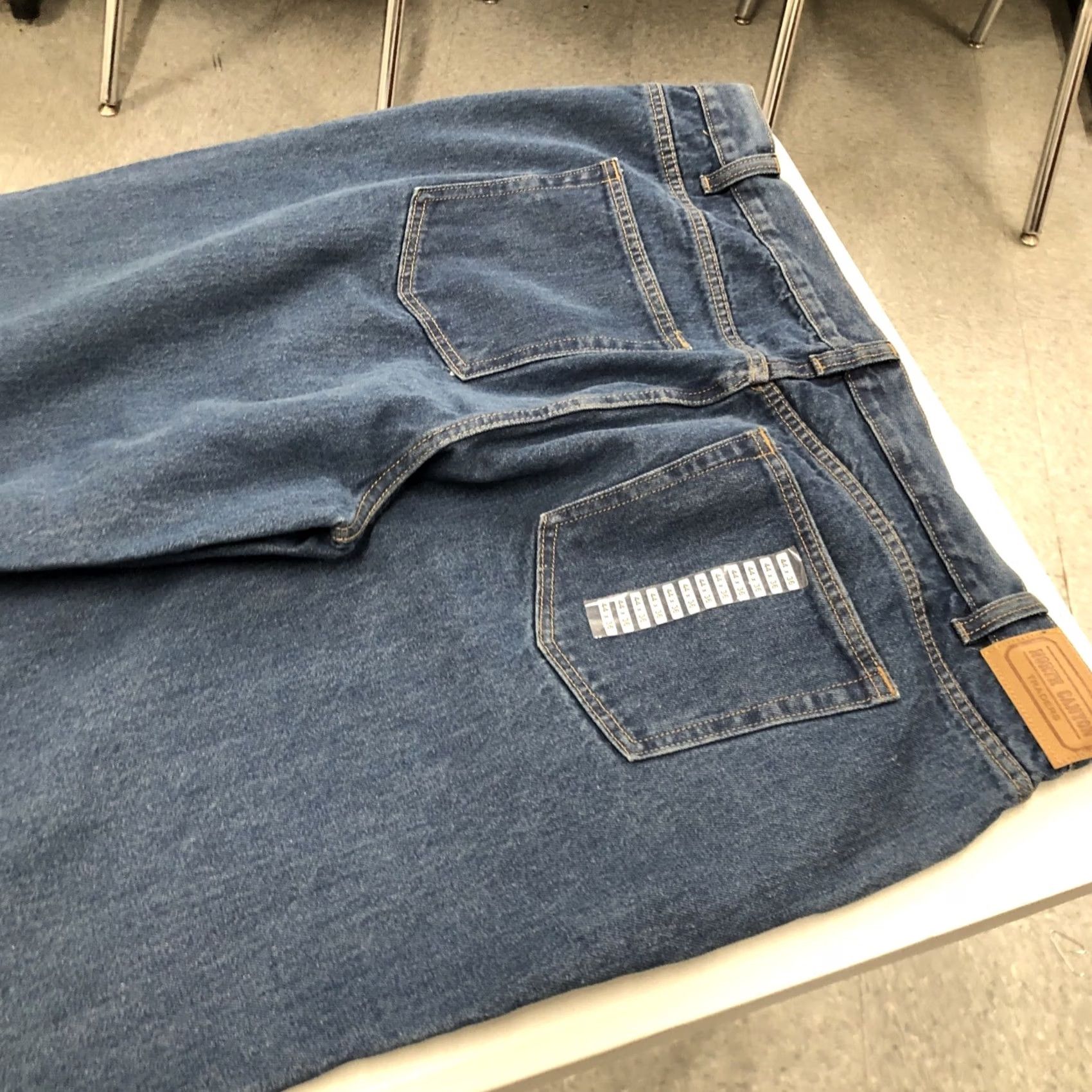 Vintage North Canyon Traders Jeans 5-Pocket 44"W x 34"L Blue Denim Bootcut Men’s Heavyweight Regular Rise 14.5" 100% Cotton Size US 44 / EU 60 - 6 Thumbnail