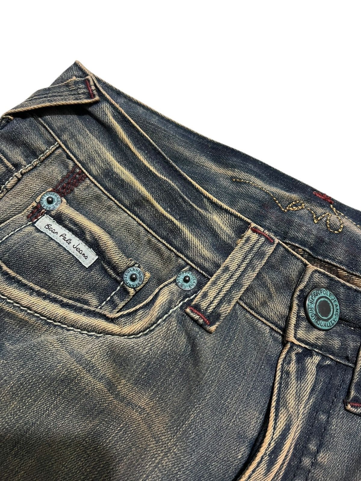 If Six Was Nine Bean pole mudwash distressed flared jeans Size US 30 / EU 46 - 5 Thumbnail