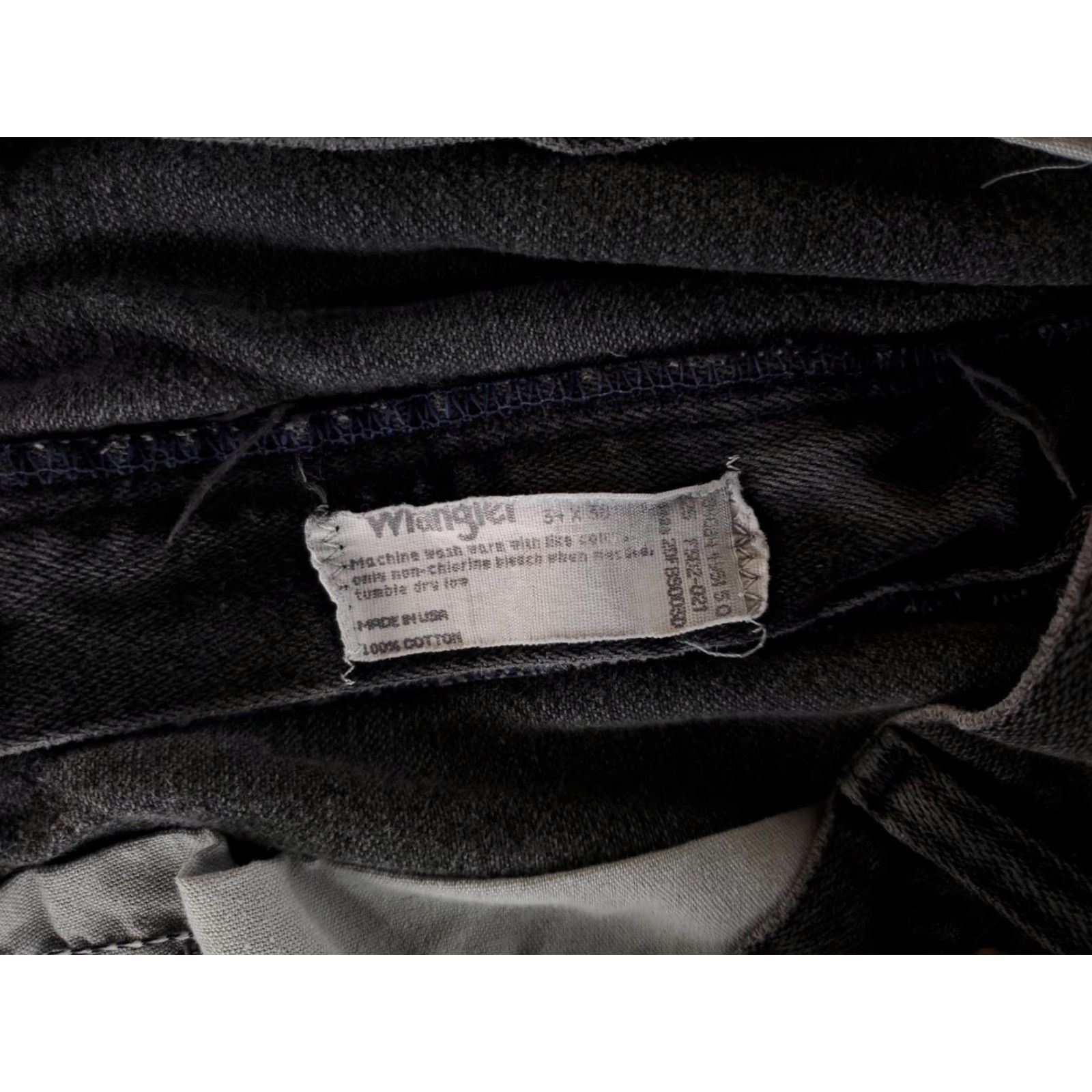 Wrangler VINTAGE Wrangler Jeans Black Made USA 90s 34x38 33x36 Actual Straight Mens 36 Inseam Size US 33 - 5 Thumbnail