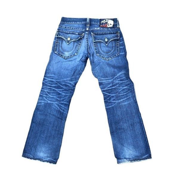 True Religion × Vintage Vintage True Religion Jeans Size 33 'Skull Tab' RICKY Blue Size US 33 - 4 Thumbnail