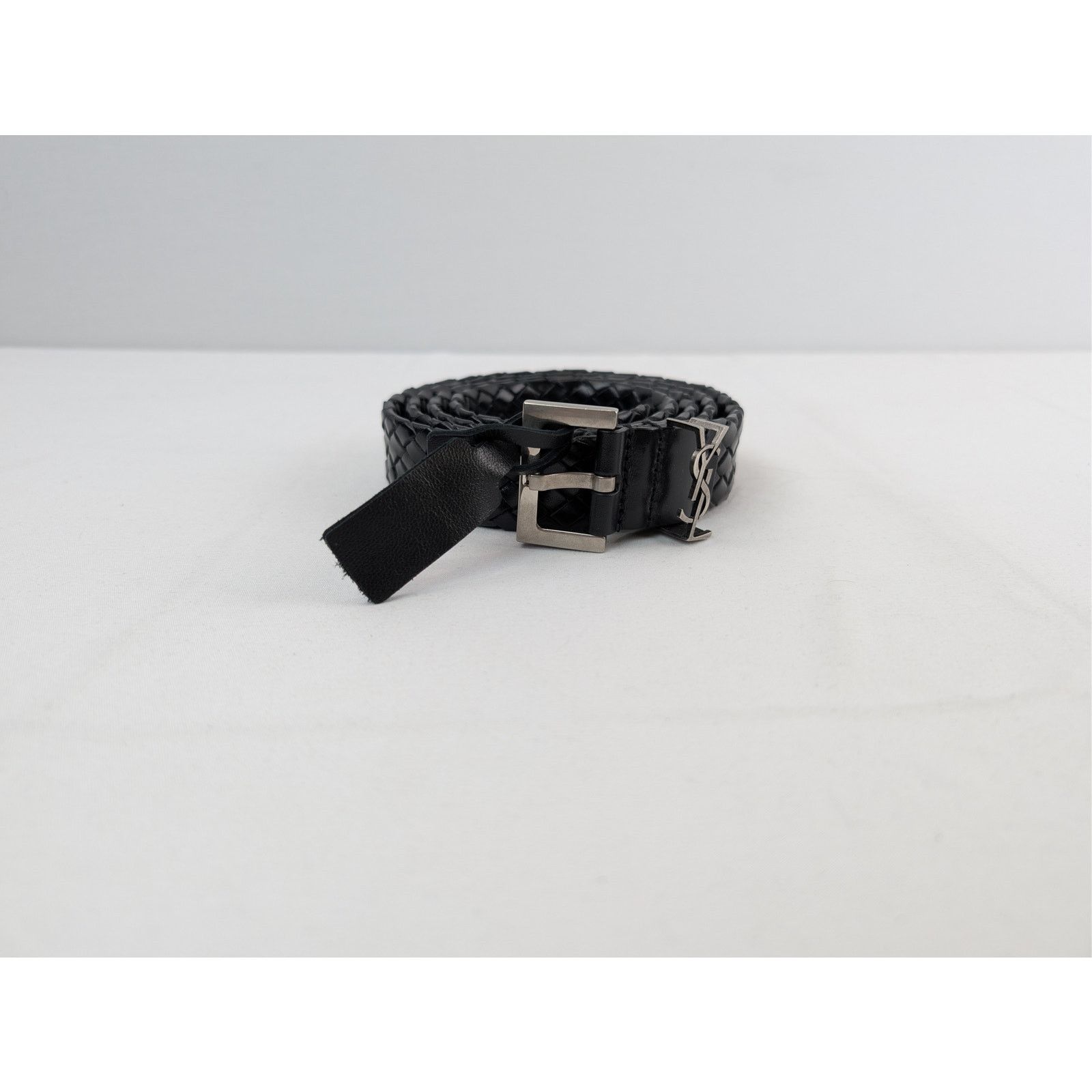 Saint Laurent Paris o1rshd1 Size: 95 / YSL Cintura Misfits C/Tresse Belt Black Size 38 - 1 Thumbnail