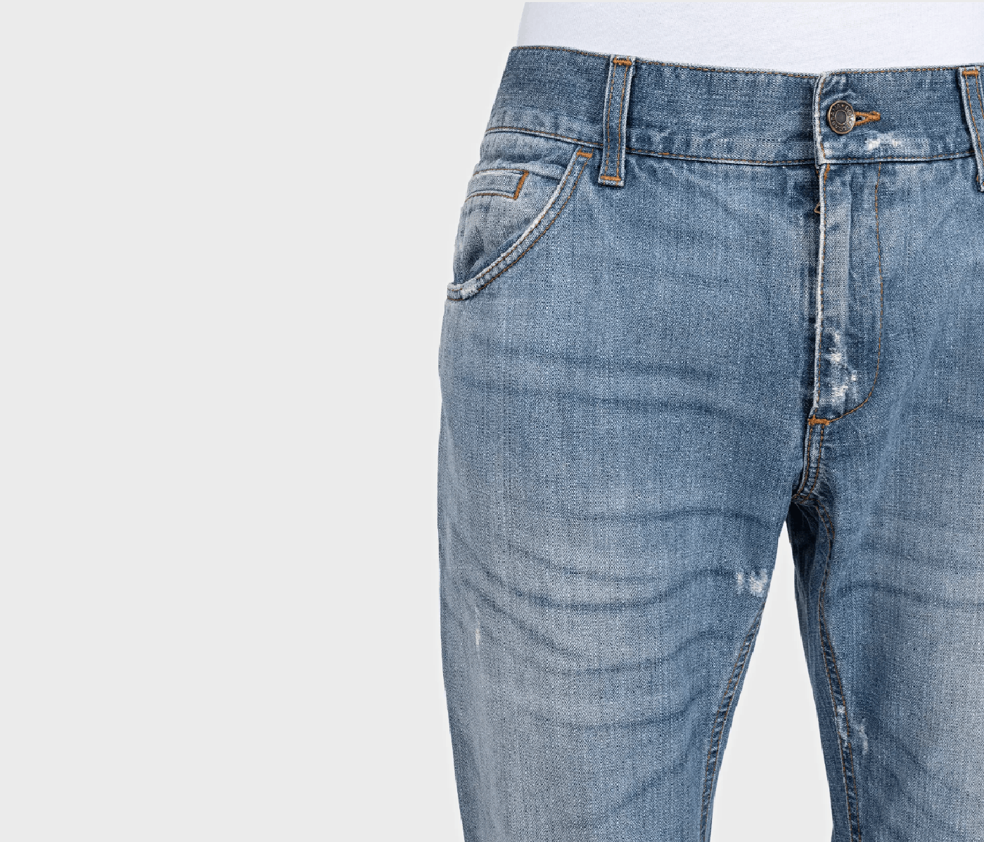 Dolce & Gabbana Dolce & Gabbana Distressed Blue Straight Leg Jeans IT50 L Size US 34 / EU 50 - 4 Thumbnail