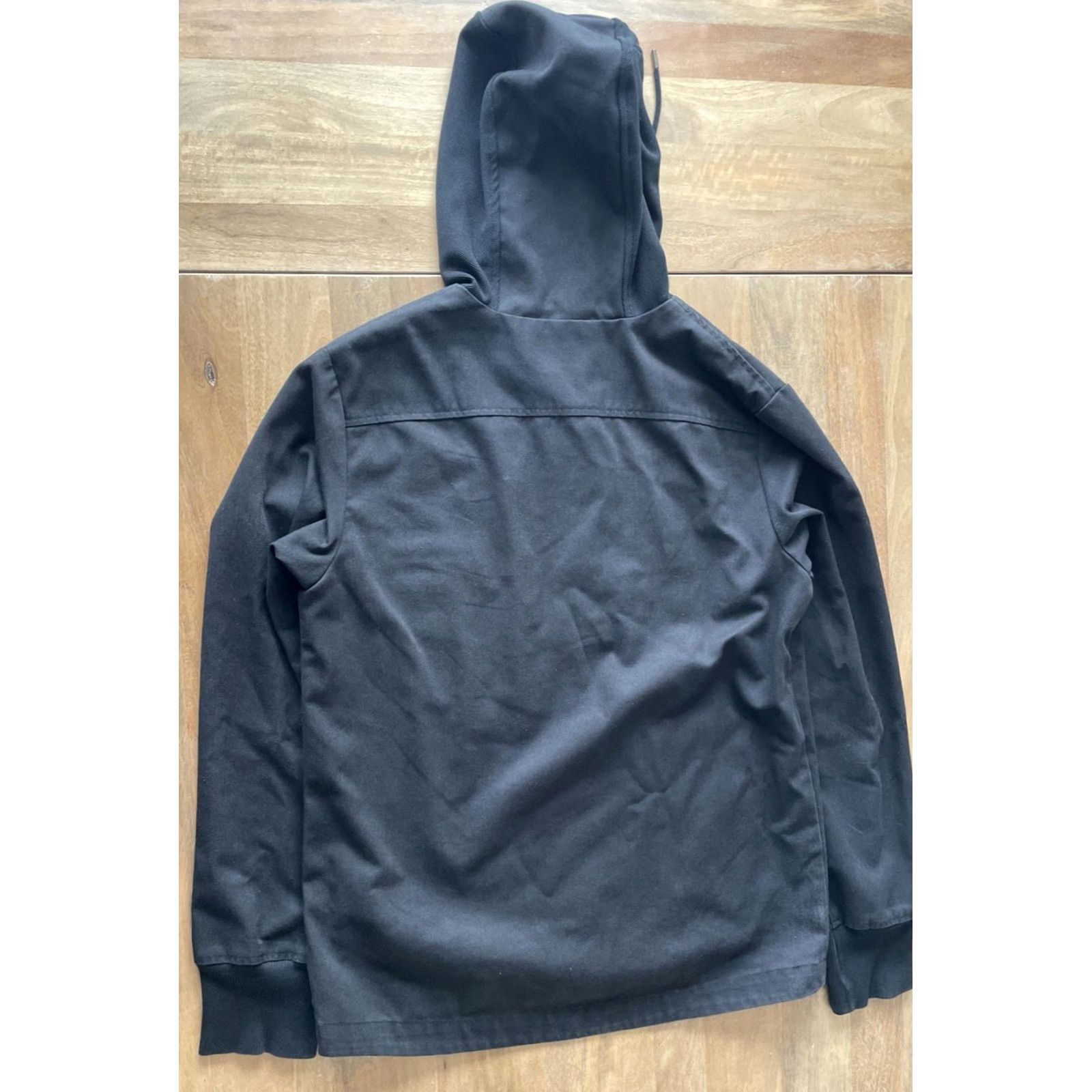 Vintage Betabrand Black Canvas Jacket Womens Medium Utility Army Full Zip Field Coat JACKET Size M / US 6-8 / IT 42-44 - 2 Thumbnail