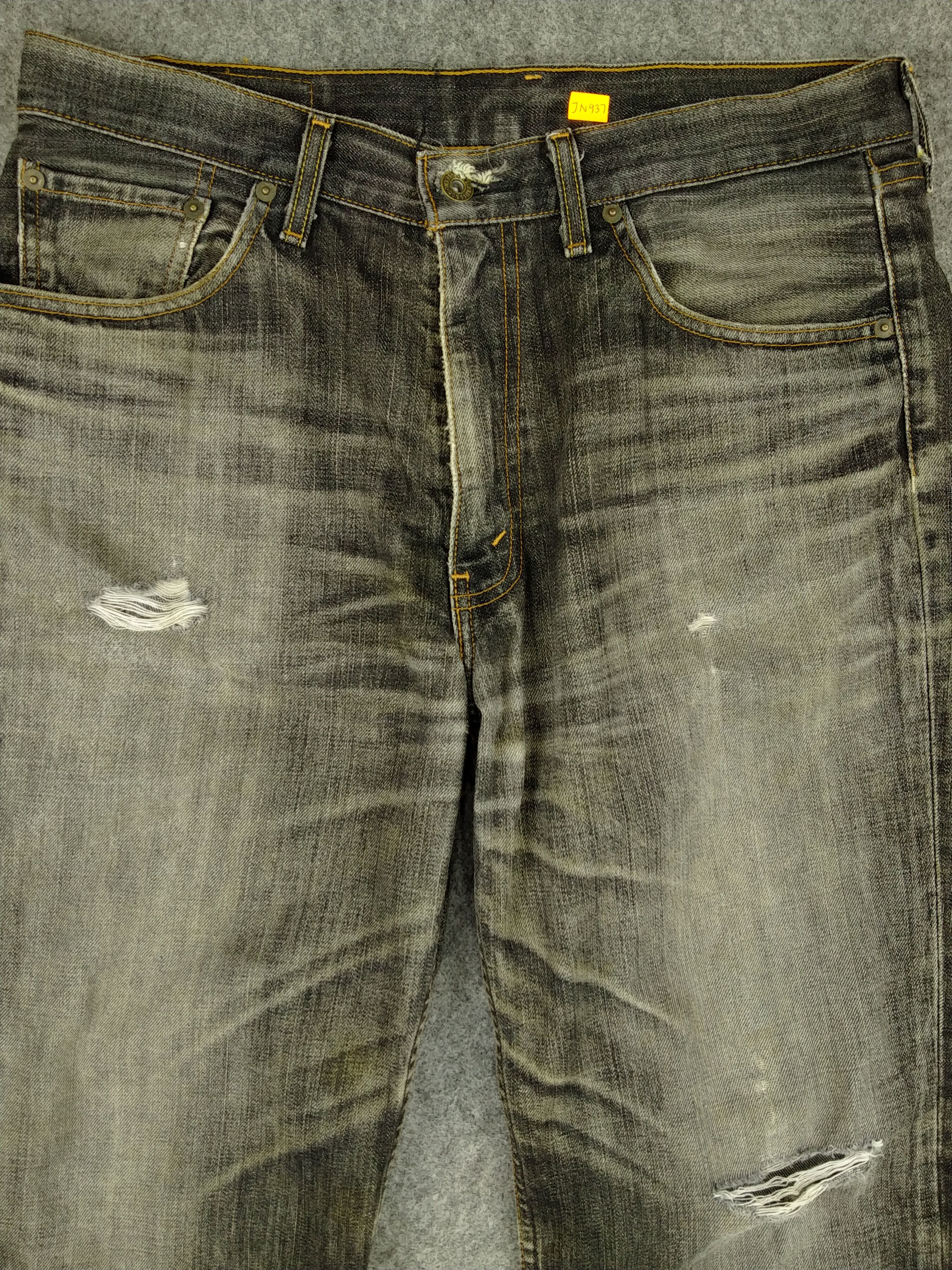 Levi's Black Distressed Vintage Levi's 502 34x28 Denim -JN937 Size US 34 / EU 50 - 3 Thumbnail