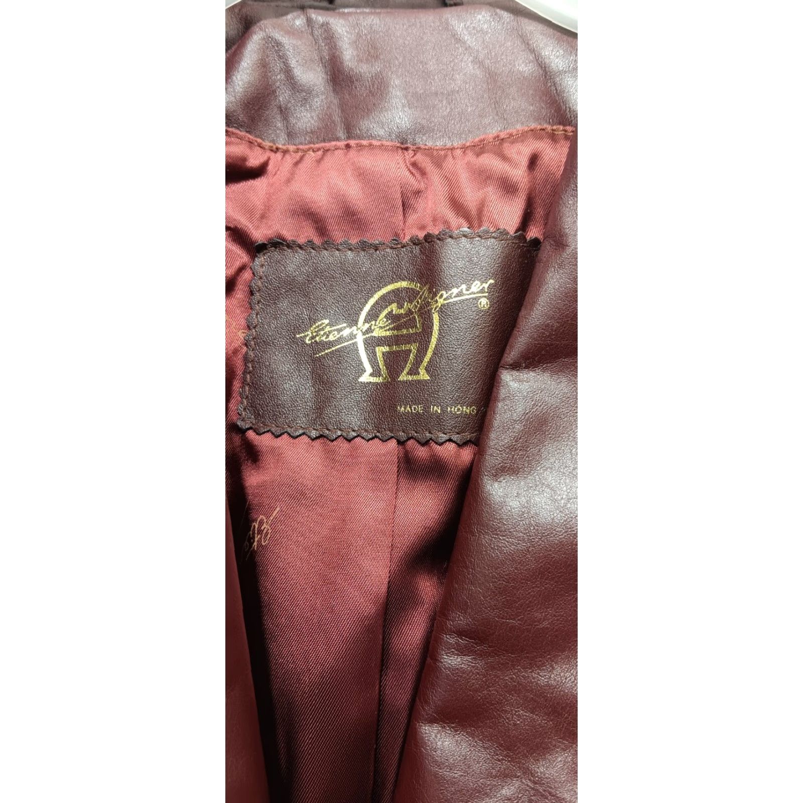 Etienne Aigner VINTAGE Etienne Aigner Women's Blazer Leather Burgundy Ox Blood 8 XS? Ladies? Size M / US 6-8 / IT 42-44 - 4 Thumbnail