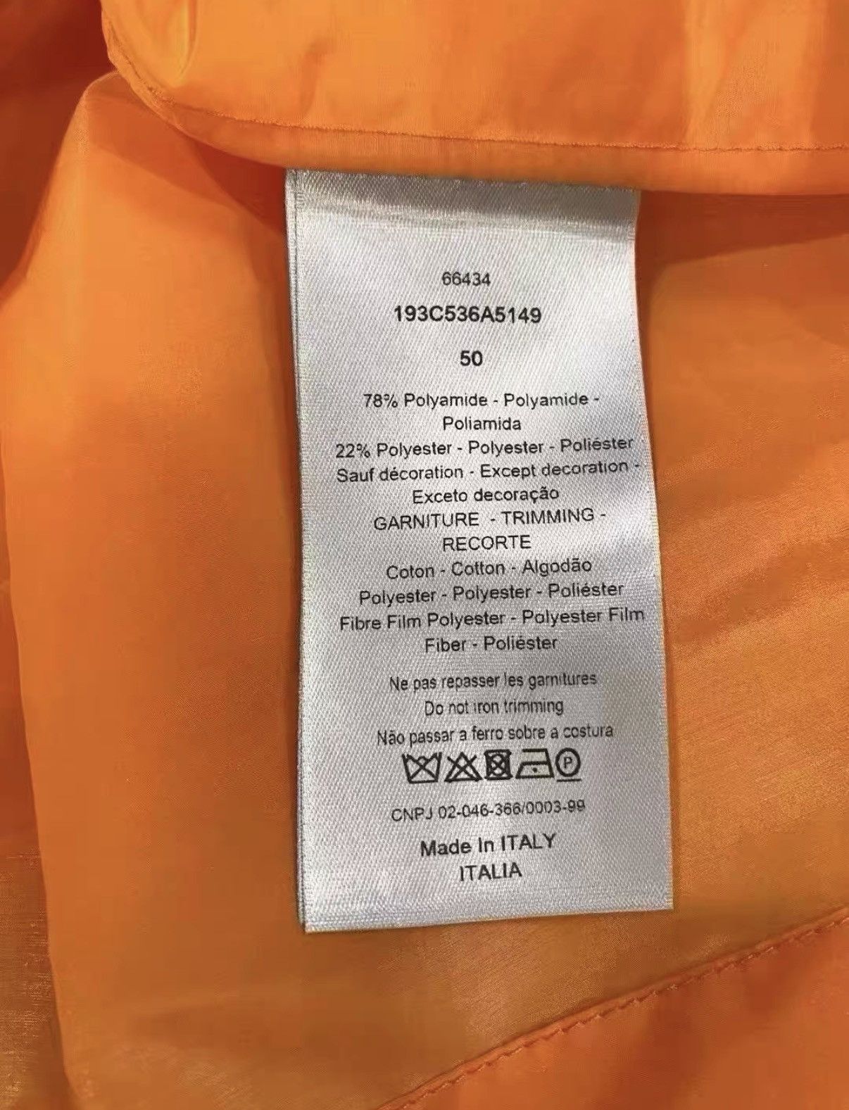 Dior Dior Orange Embroidered Logo Jacket J33 Size US M / EU 48-50 / 2 - 6 Thumbnail