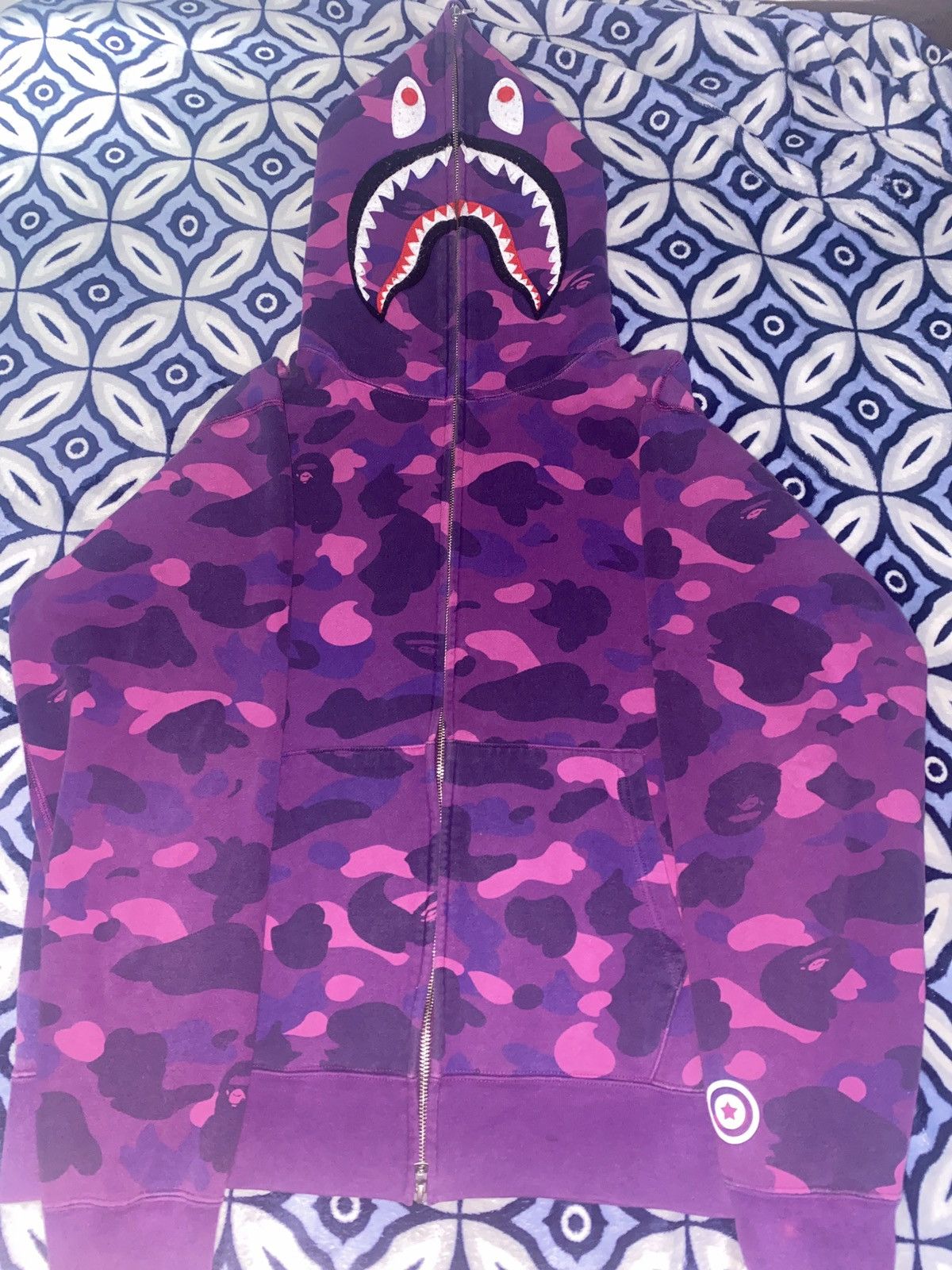 Bape Color Camo Shark Full Zip Hoodie Grailed