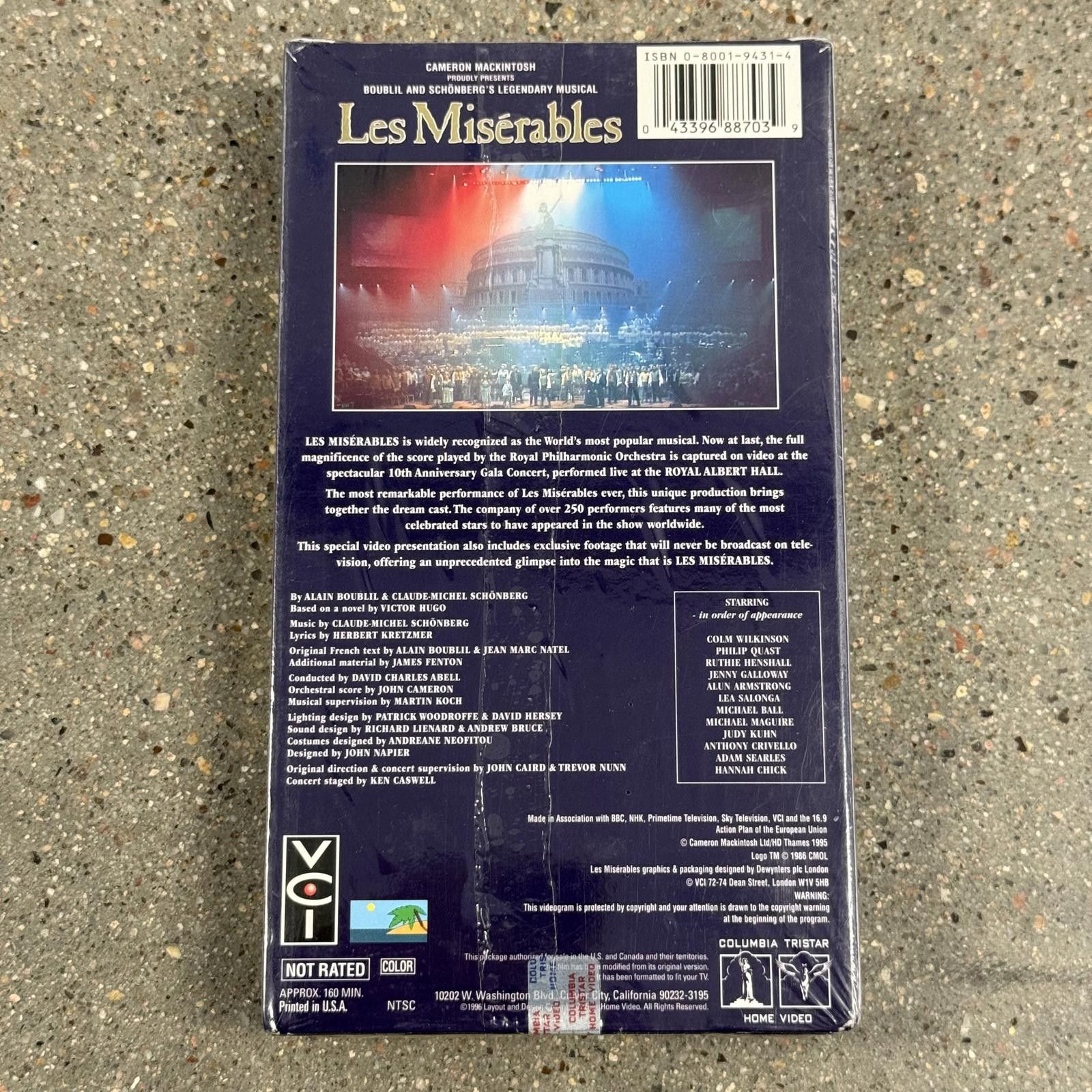 Designer DS Les Miserables 10th Anniversary IN CONCERT VHS 1995 New Size ONE SIZE - 4 Thumbnail