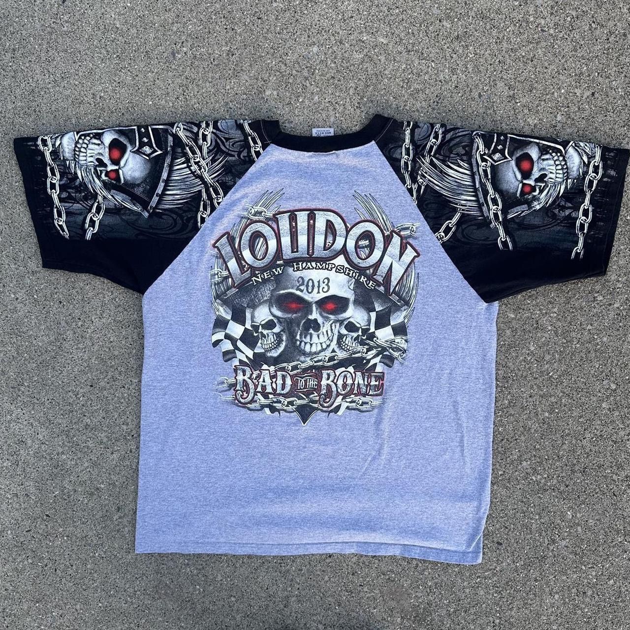 Vintage Y2K skull aop shirt Size US XL / EU 56 / 4 - 1 Thumbnail