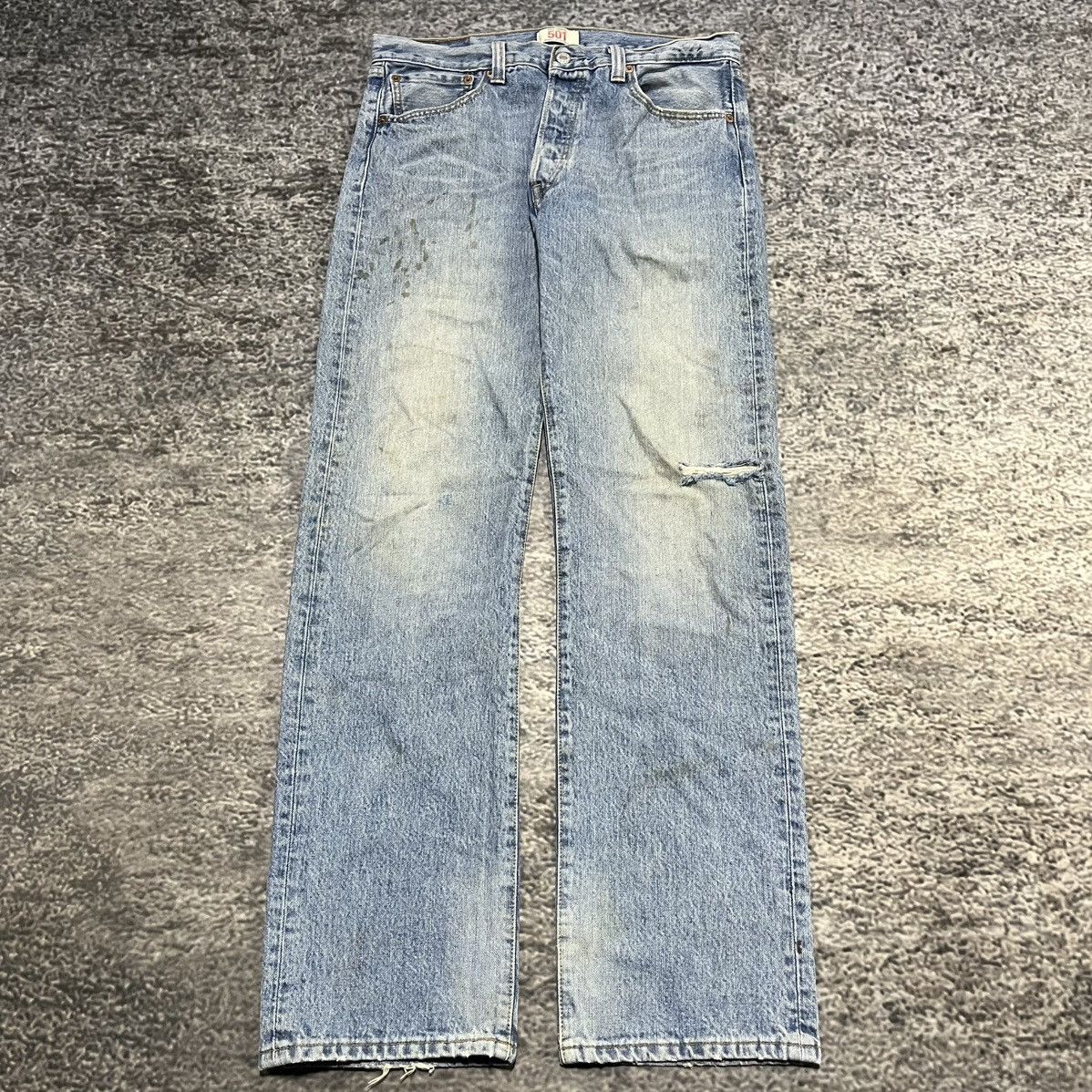 Levi's Vintage Levi's 501 Button Fly Blue Faded Baggy Skater Jeans Size US 34 / EU 50 - 2 Thumbnail