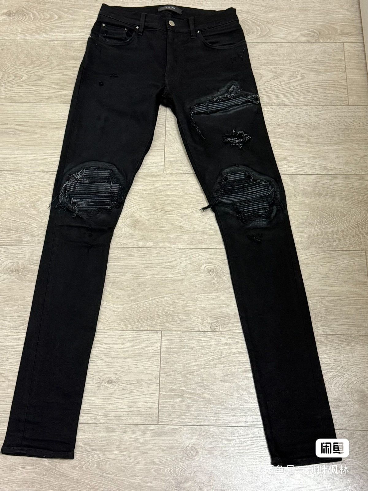Amiri Amiri 17ss MX1 Leather Black Jeans 2501-Nextarrow Size US 30 / EU 46 - 1 Thumbnail