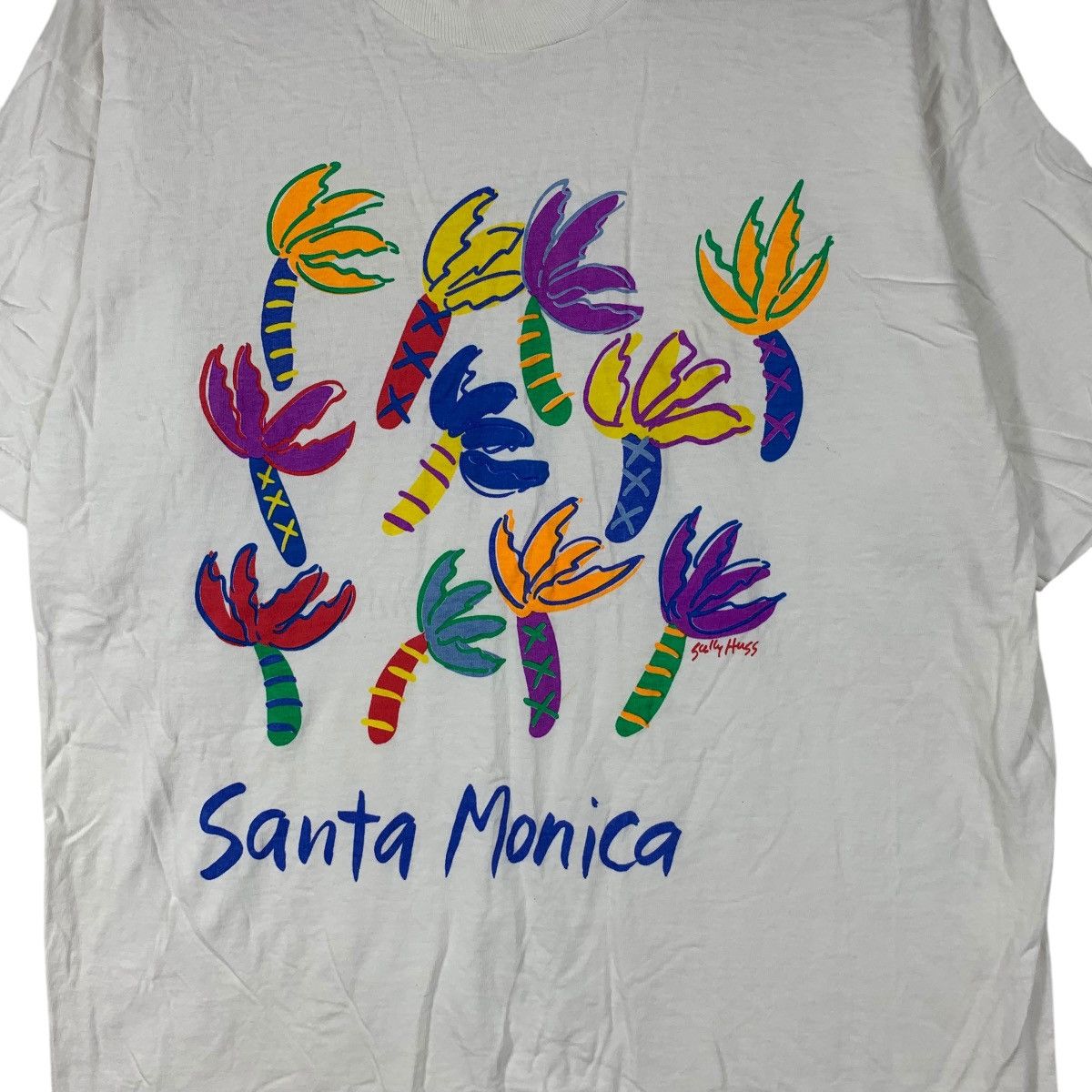 Other Vintage 90’ SANTA MONICA SALLY HUSS Illustration Tee Shirt Size US L / EU 52-54 / 3 - 4 Thumbnail