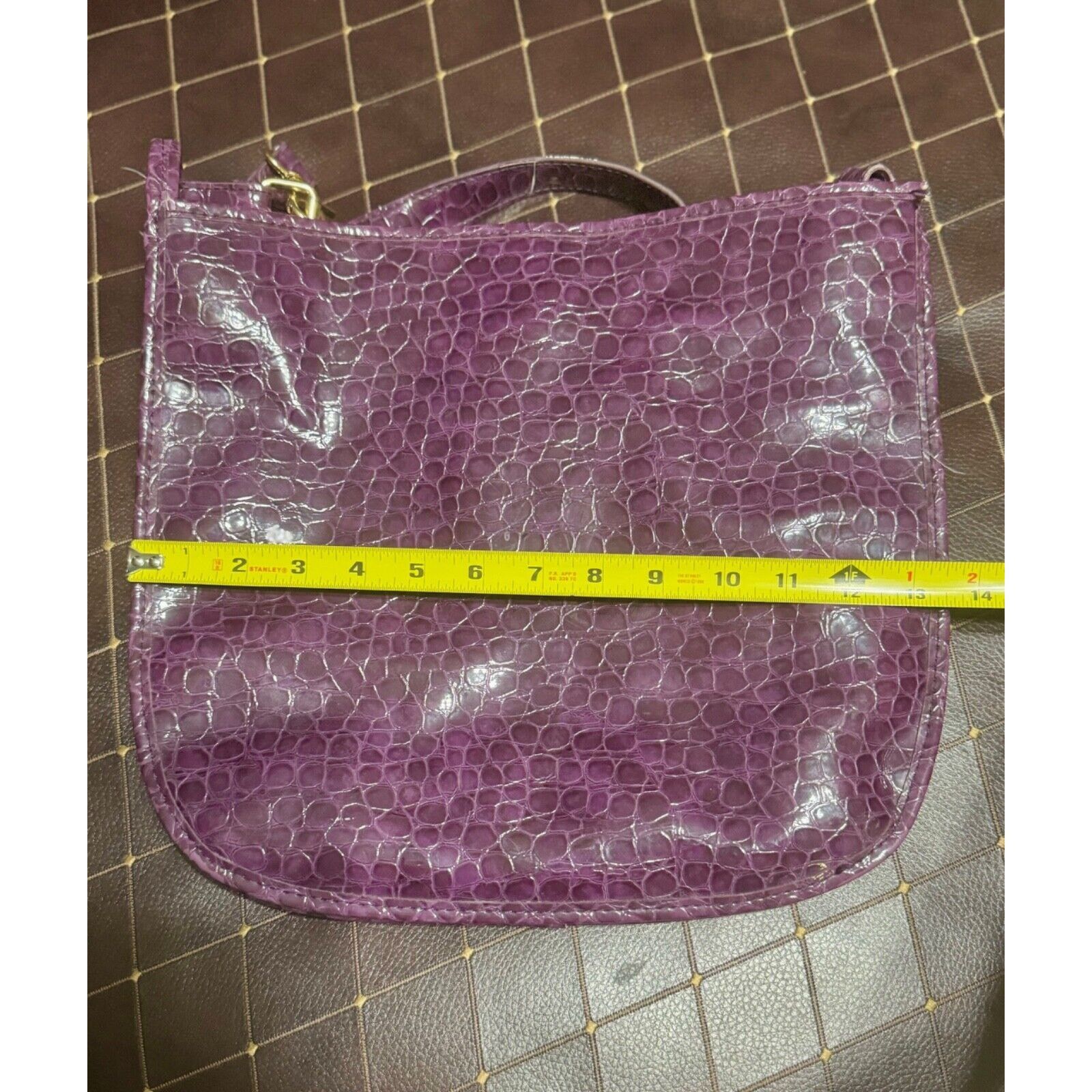 Other Gianni Bini Large Purple Leather Bag Size ONE SIZE - 12 Thumbnail