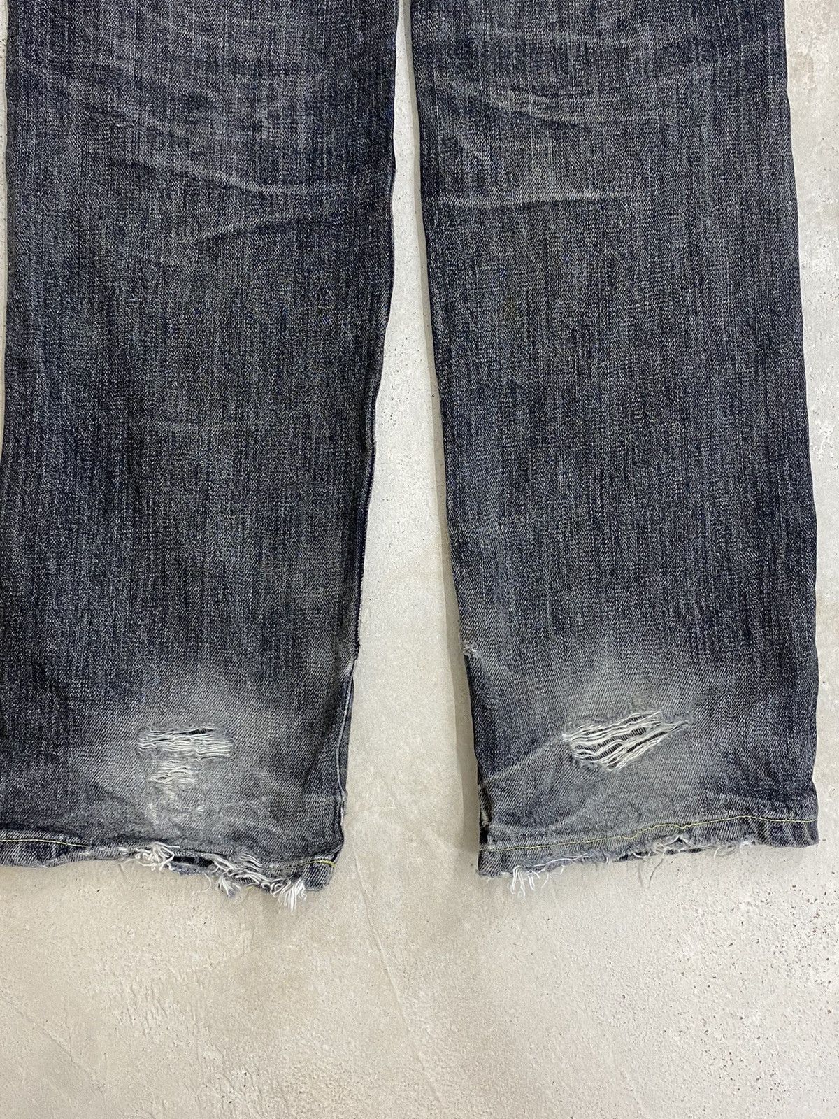 If Six Was Nine × Japanese Brand × Le Grande Bleu (L.G.B.) Uniqlo Edition Custom Patchwork Black Stone Washed Distress Size US 28 / EU 44 - 11 Thumbnail