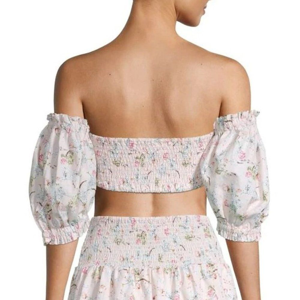 Other NWT New $145 WEWOREWHAT Coco Off-The-Shoulder Crop Top Size Size XL / US 12-14 / IT 48-50 - 2 Thumbnail