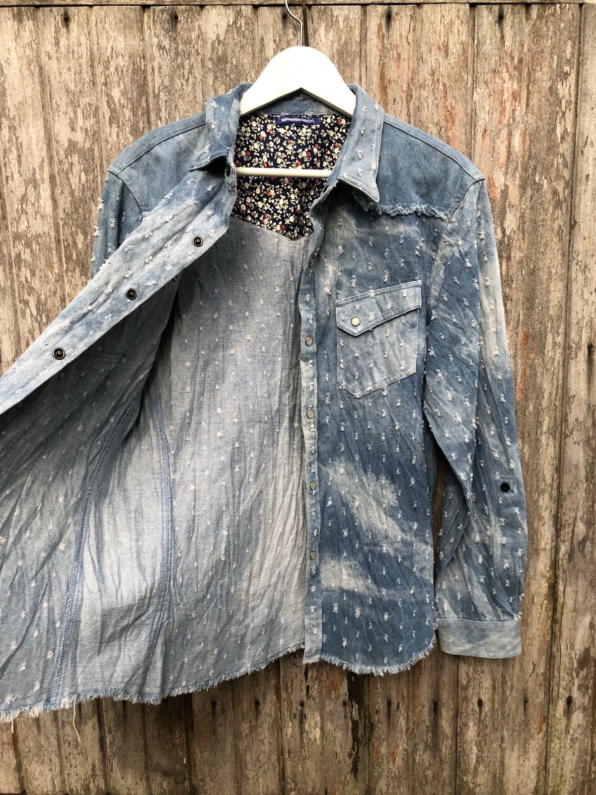 14th Addiction × semanticdesign Semantic design denim acid wash shirt Size L / US 10 / IT 46 - 10 Thumbnail