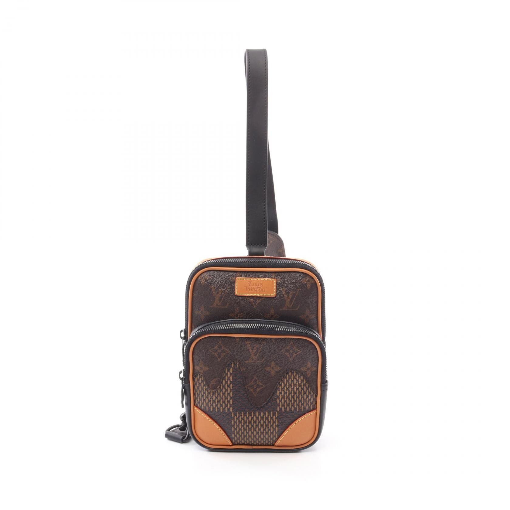 Louis Vuitton Louis Vuitton Louis Vuitton * Nigo Amazon Sling Bag Monogram Damier Ebene Giant Body Leather Brown Black Size ONE SIZE - 1 Thumbnail