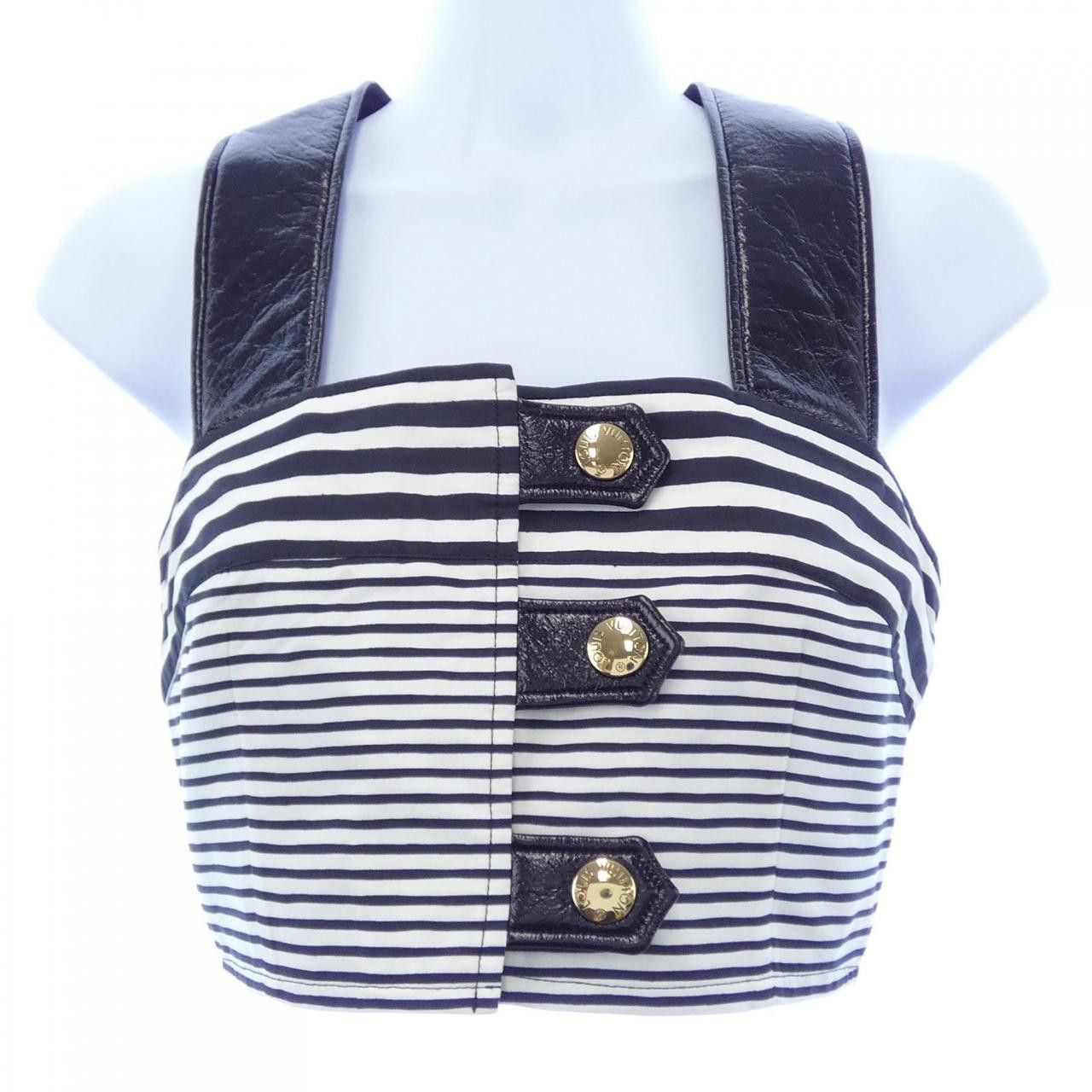 Louis Vuitton Louis Vuitton Louis Vuitton Mix Stripe Crop Top Top Textile Tops FPBL24222 DUTY FREE for USA Size ONE SIZE - 1 Thumbnail