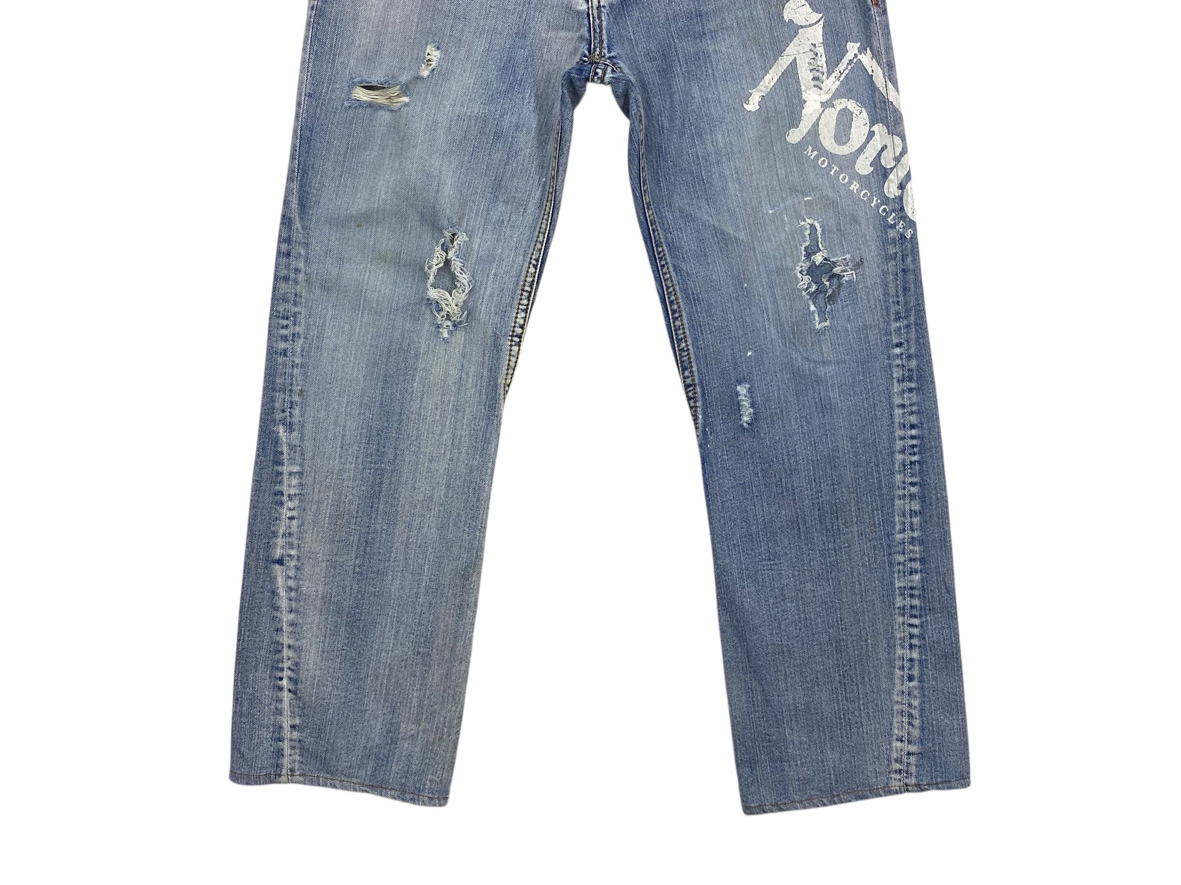 Japanese Brand × Norton Norton Denim Jeans Surf Jeans Embellished Pant Size US 33 - 7 Thumbnail