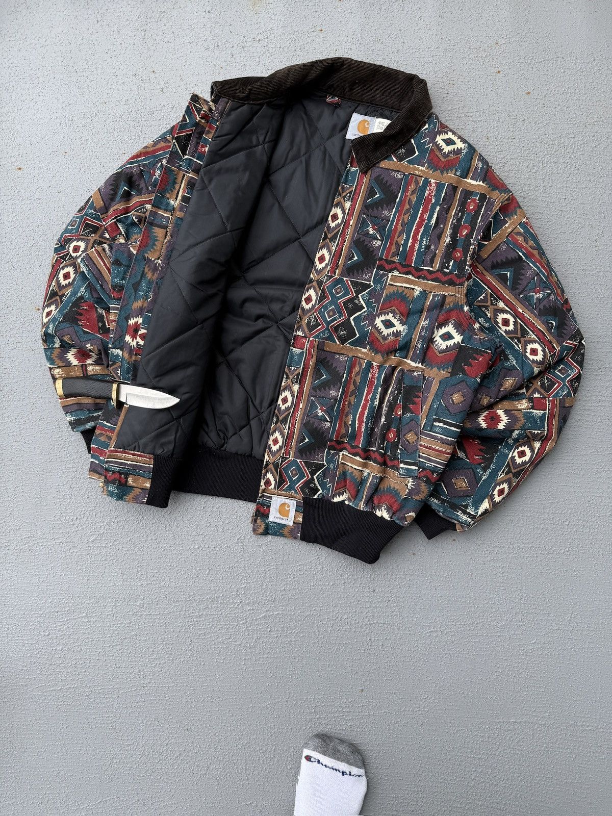 Carhartt 90s Carhartt JQ2472 Aztec AOP Size US L / EU 52-54 / 3 - 1 Thumbnail
