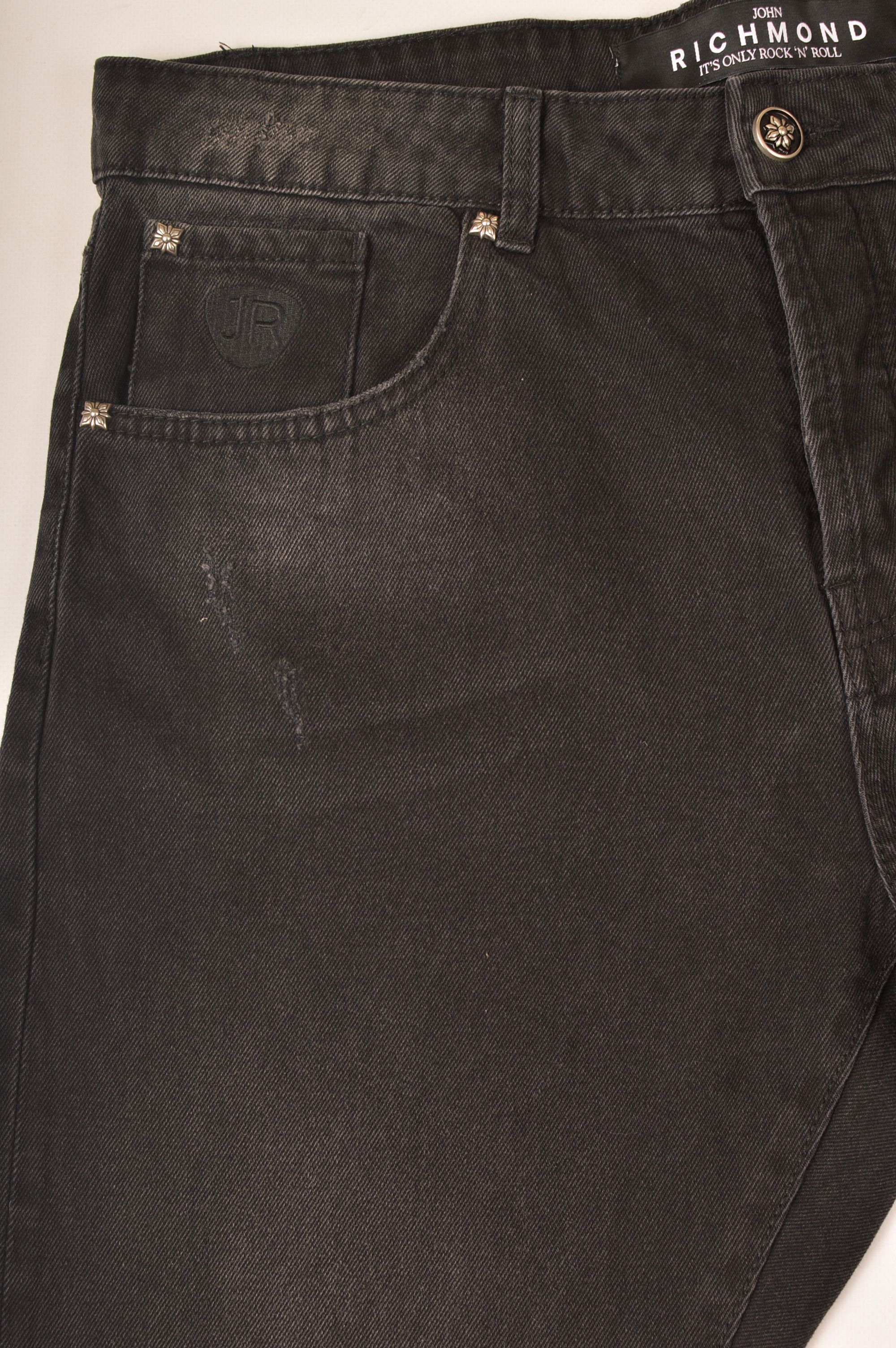 John Richmond × Richmond Denim John Richmond It's Only Rock'N'Roll Black Denim Jeans Size US 36 / EU 52 - 3 Thumbnail