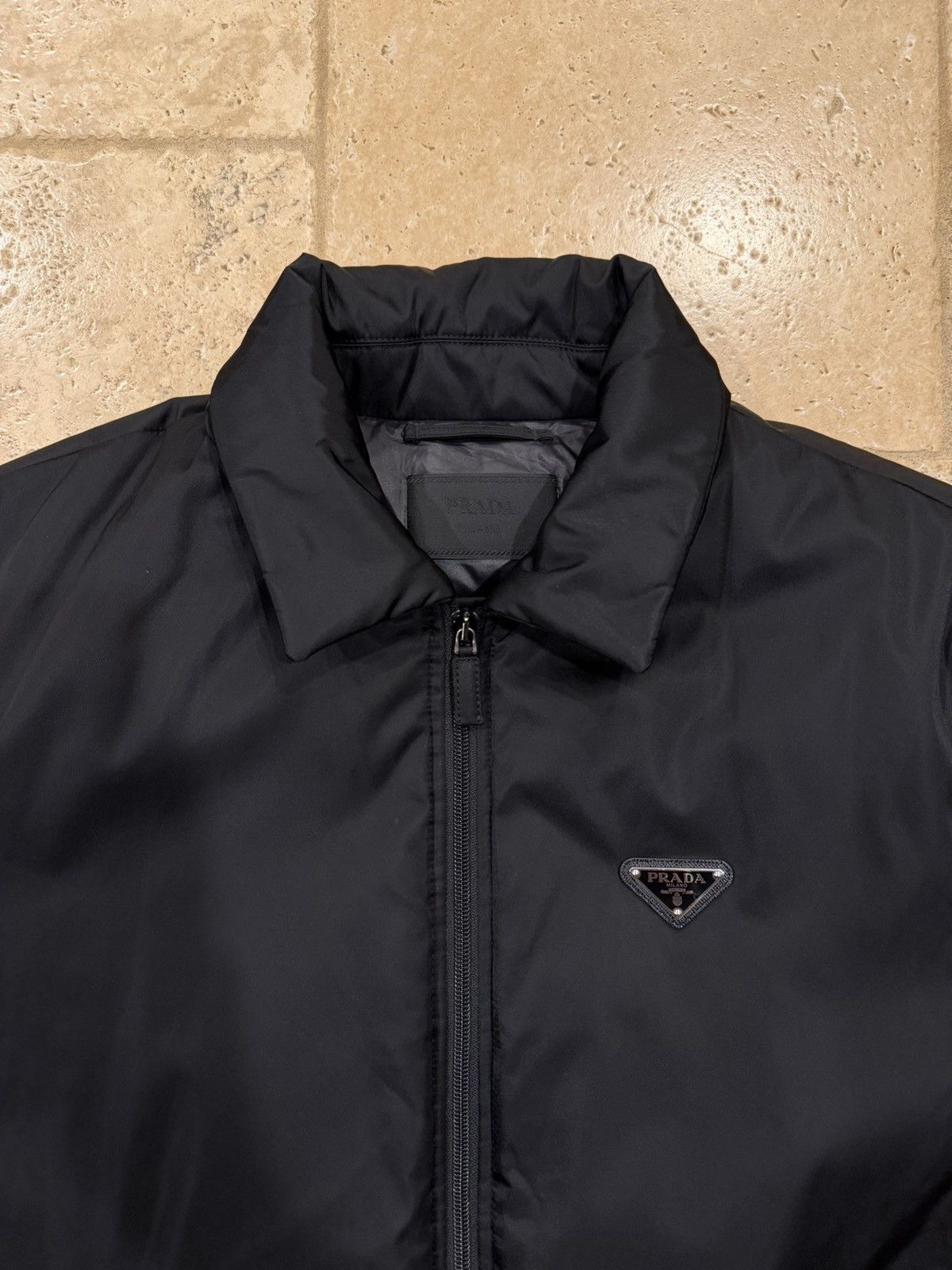 Prada Prada 2023 Re-Nylon Down Puffer Black Collar Zip-Up Jacket Size US L / EU 52-54 / 3 - 7 Thumbnail