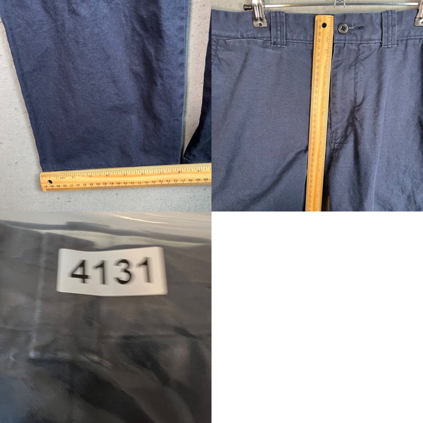 J.Crew J.Crew Mens 34 Navy Blue Cotton Chino Pants Classic Fit Straight Leg - Blue, Regular, 34x28, Flat Front, Preppy, Casual, Men's Pants Size US 34 / EU 50 - 8 Thumbnail